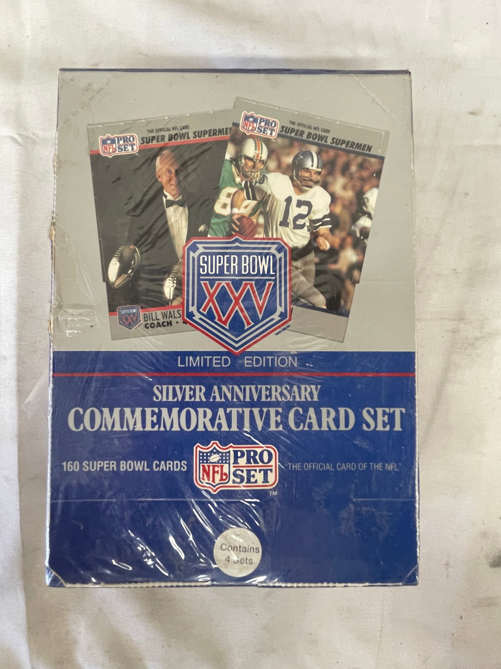 NFL Pro Set Super Bowl XXV Silver Anniversary Commemorative Card Set Sealed (1 of 3)