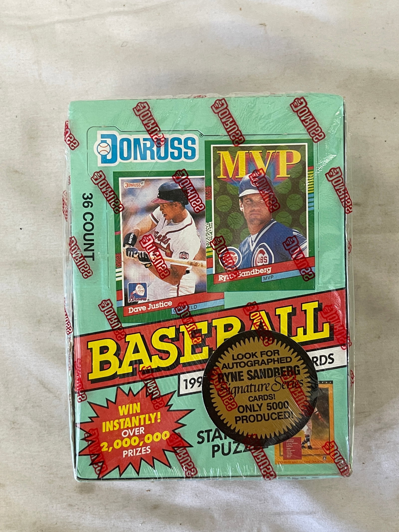 1991 Donruss Baseball Series 2 Factory Sealed Hobby Box 36 Packs Sandberg (1 of 3)