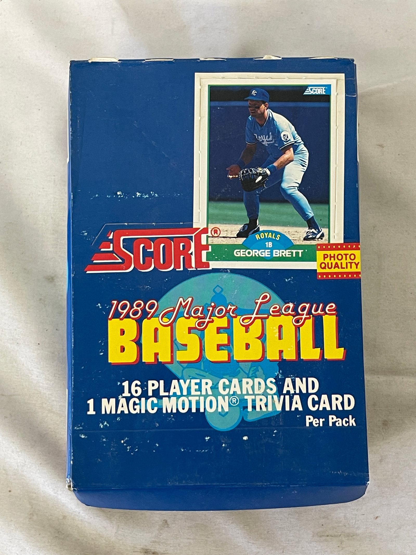 1989 Score Major League Baseball Wax Box 36 Packs George Brett (1 of 3)