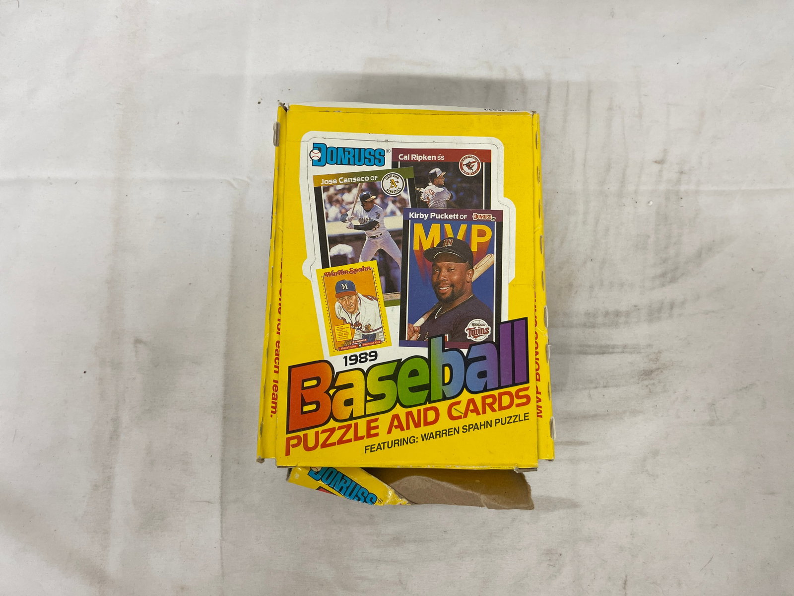 1989 Donruss Baseball Puzzle & Cards Wax Box Partial Canseco Ripken Puckett: 1989 Donruss Baseball Puzzle & Cards Wax Box Partial Canseco Ripken Puckett