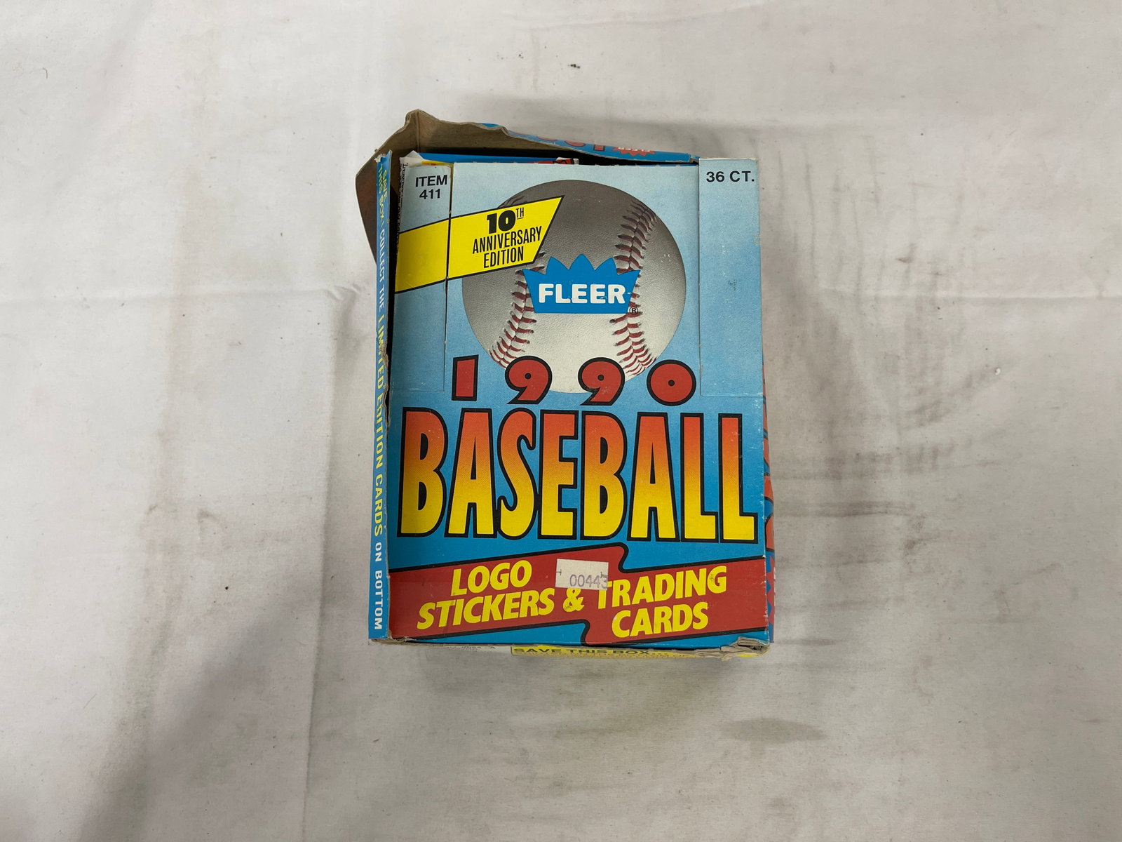 1990 Fleer Baseball 10th Anniversary Edition Wax Box 36 Packs Sealed: 1990 Fleer Baseball 10th Anniversary Edition Wax Box 36 Packs Sealed