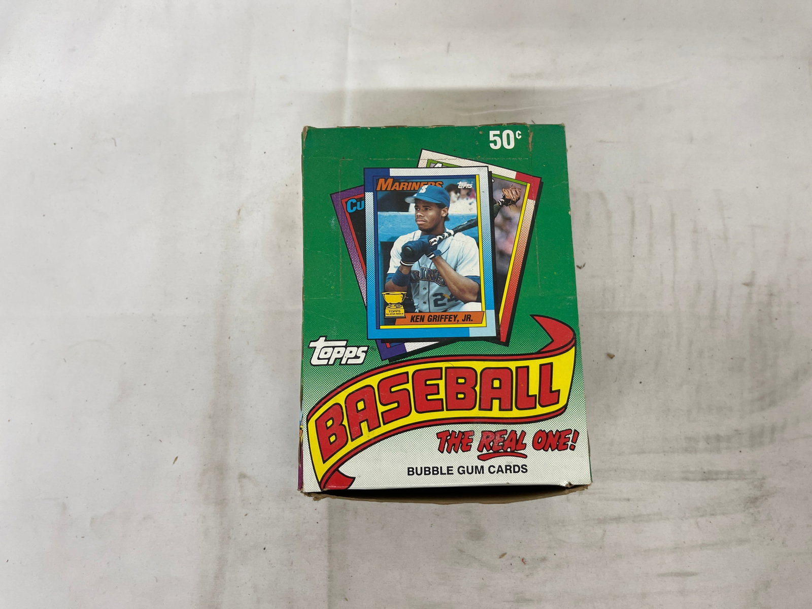 1990 Topps Baseball Wax Box Unopened Packs Ken Griffey Jr. Bubble Gum Cards: 1990 Topps Baseball Wax Box Unopened Packs Ken Griffey Jr. Bubble Gum Cards