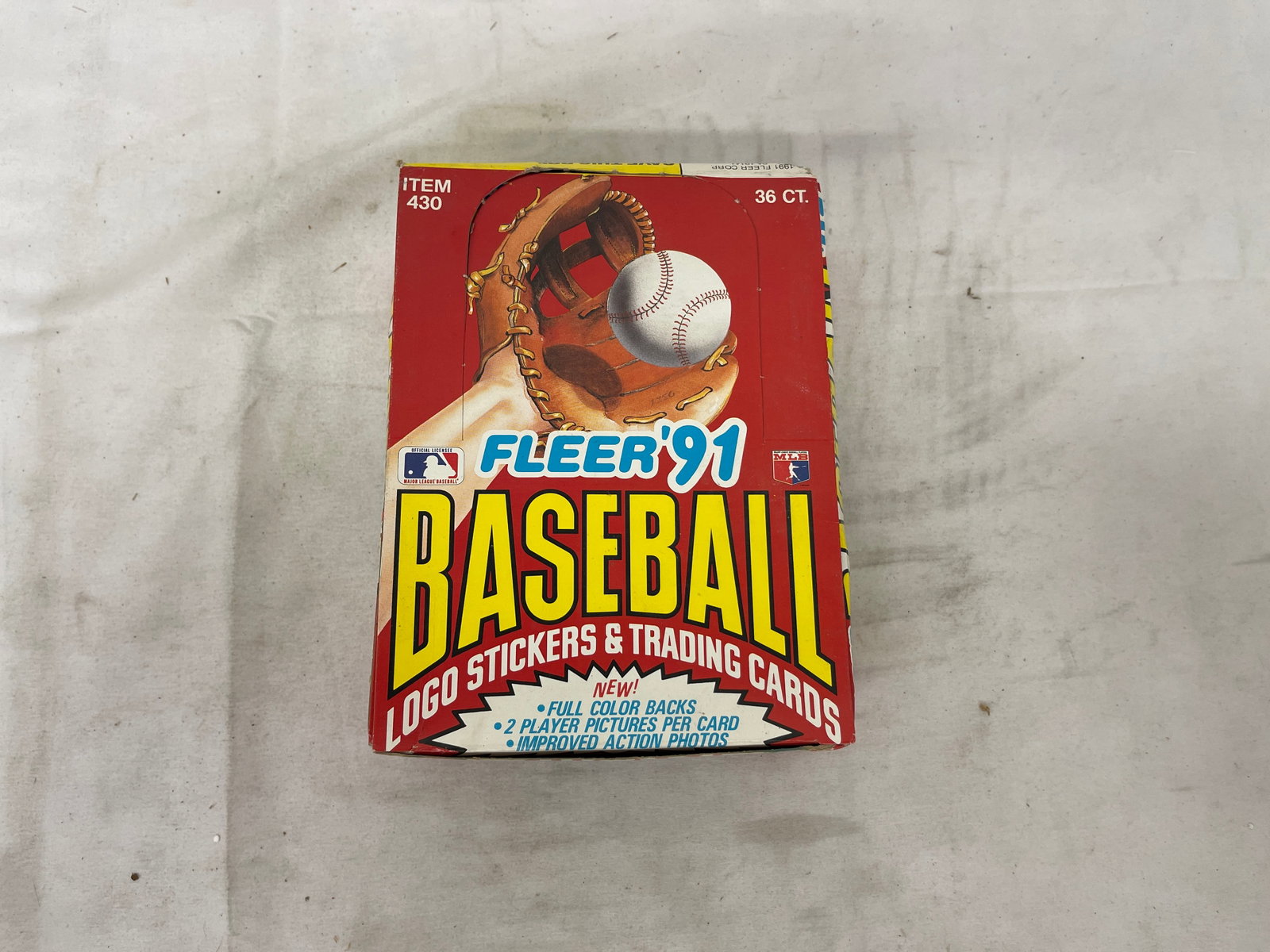 1991 Fleer Baseball Logo Stickers & Trading Cards 36-Pack Wax Box Sealed (1 of 6)
