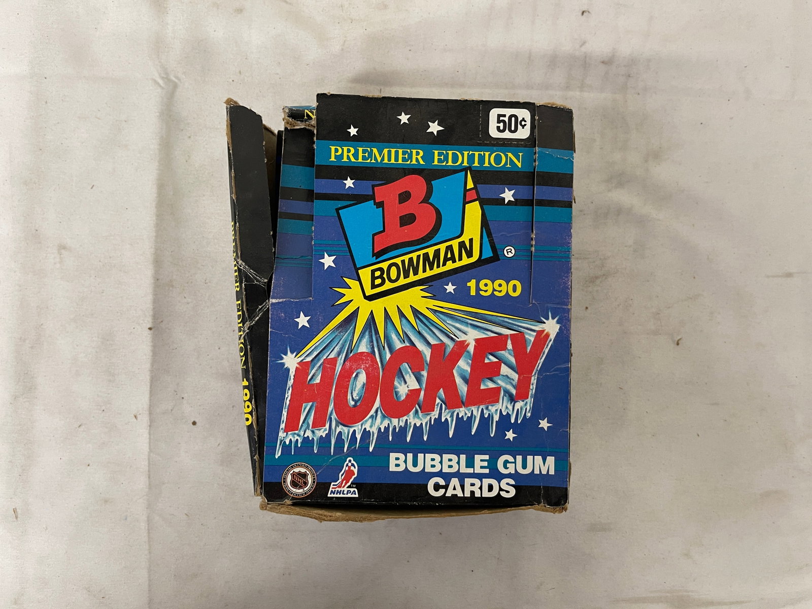 1990 Bowman Hockey Premier Edition Wax Box 36 Packs Bubble Gum Cards Topps: 1990 Bowman Hockey Premier Edition Wax Box 36 Packs Bubble Gum Cards Topps