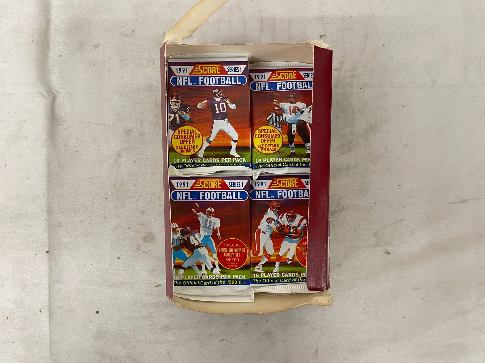 1991 Score NFL Football Series 1 Wax Box Unopened Packs Trading Cards: 1991 Score NFL Football Series 1 Wax Box Unopened Packs Trading Cards