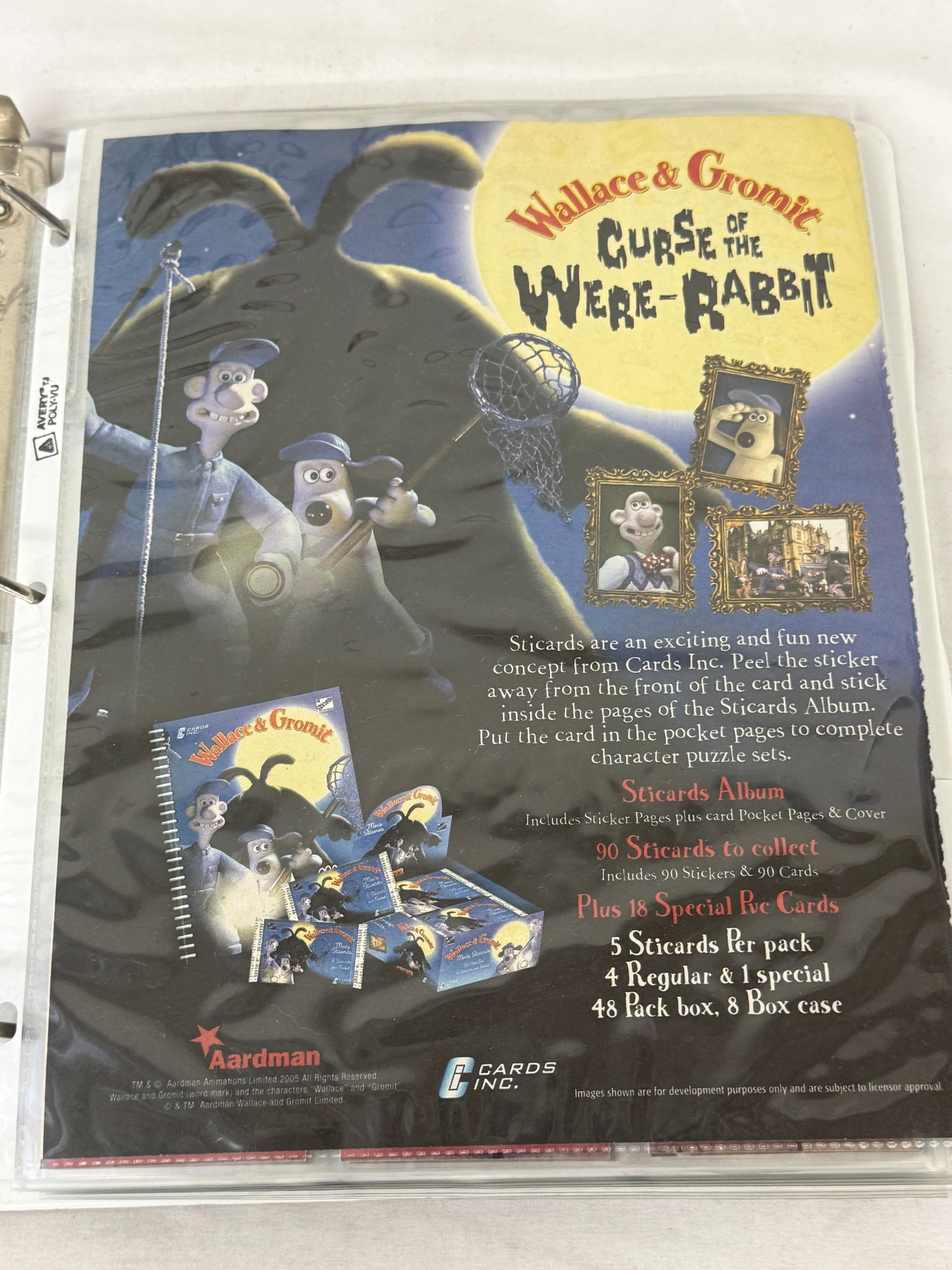 Wallace & Gromit Curse of the Were-Rabbit Trading Card Collection Binder Cards Inc (1 of 5)