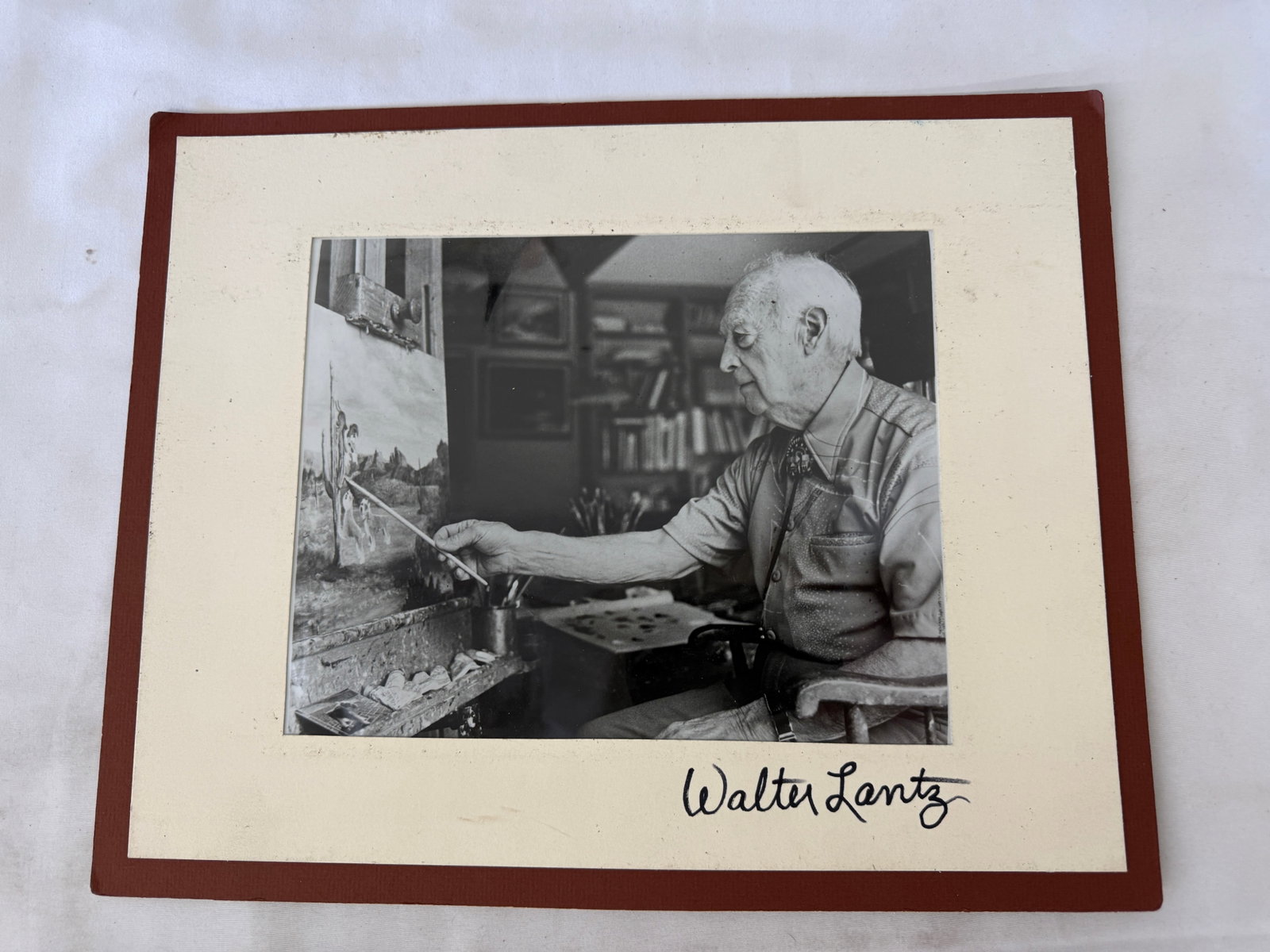 Walter Lantz Signed Black & White Photo Matted 8x10 Woody Woodpecker Creator (1 of 3)