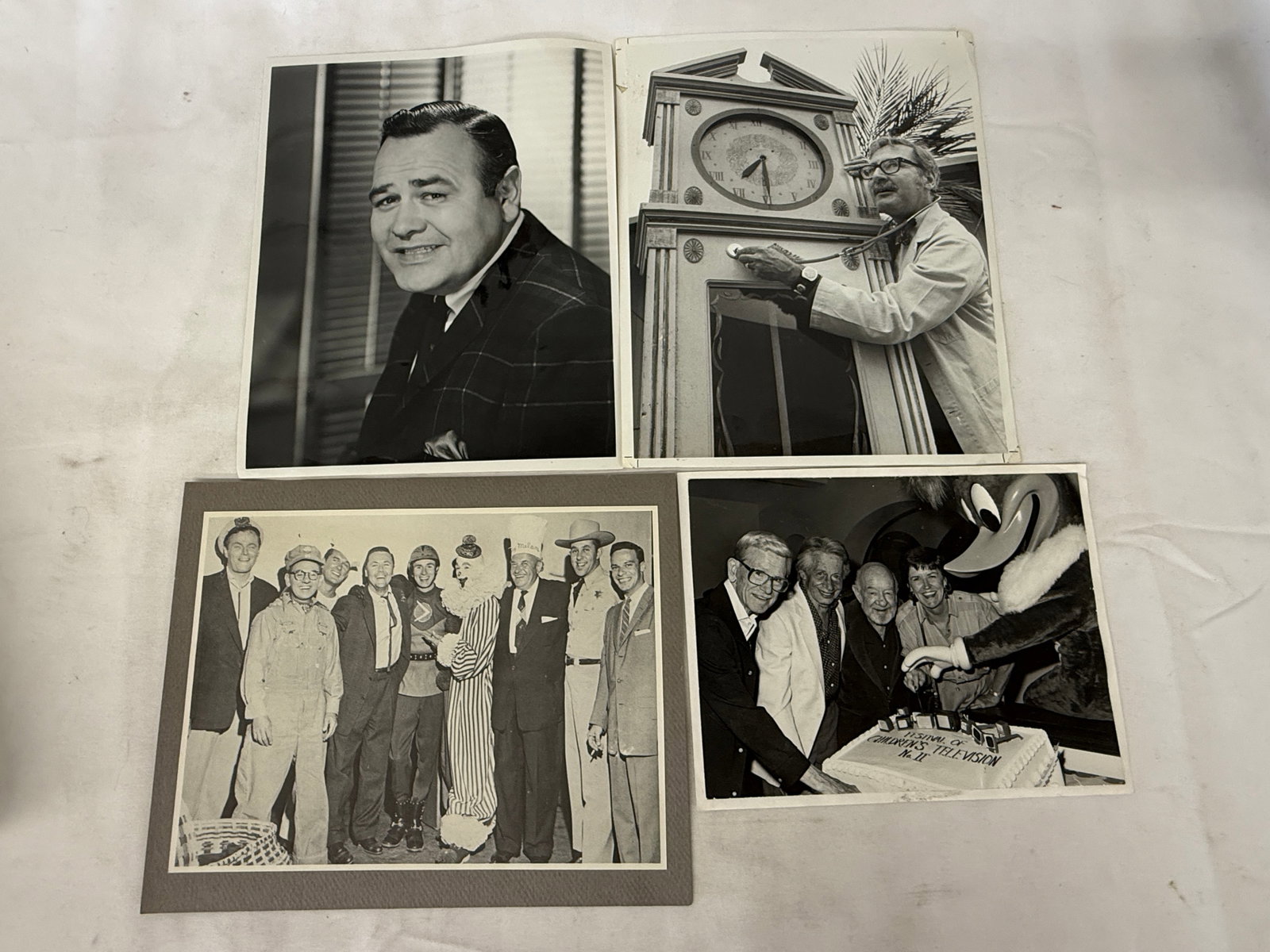 Vintage Children's Television Black & White Press Photos, Set of 4, circa 1960s (1 of 2)
