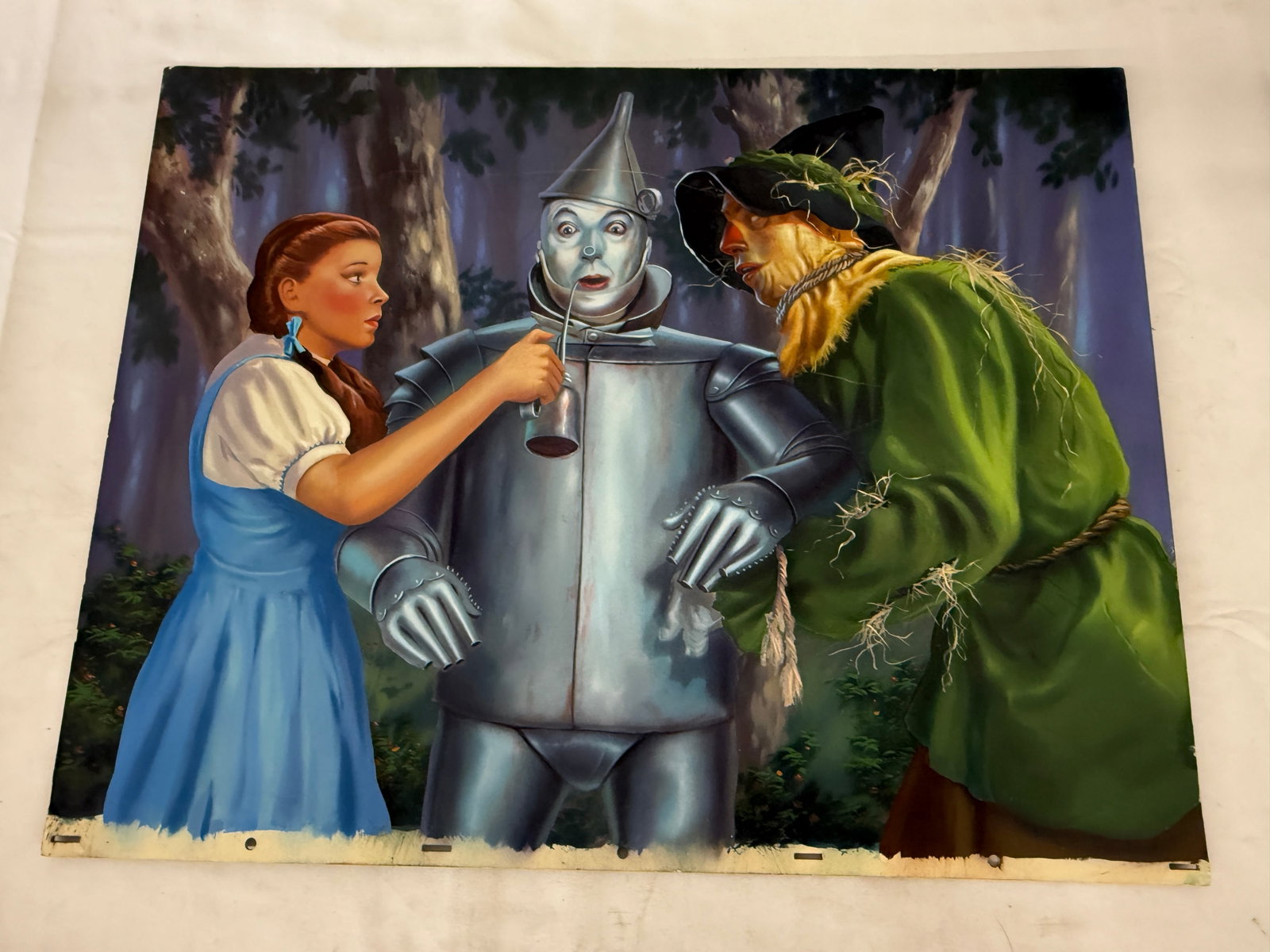 Wizard of Oz Dorothy Tin Man Scarecrow Original Illustration Board Painting (1 of 2)