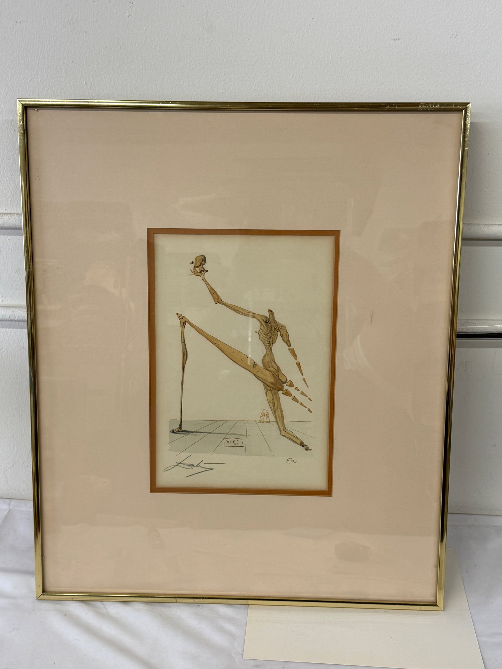Salvador Dali Signed Surrealist Figure Etching, E.A. Artist Proof, Framed (1 of 4)