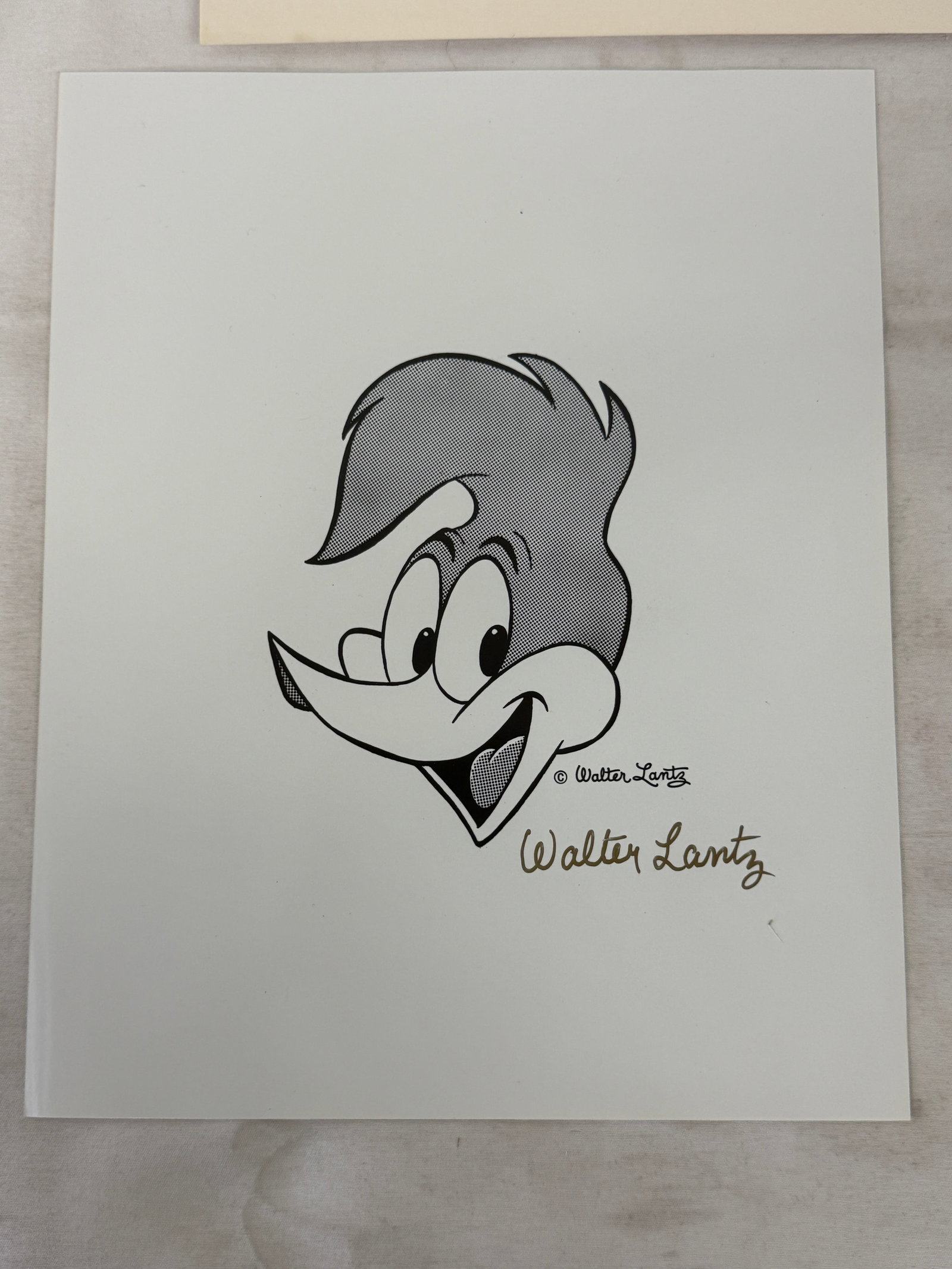 Woody Woodpecker Walter Lantz Signed Lithograph Print Gold Autograph: Woody Woodpecker Walter Lantz Signed Lithograph Print Gold Autograph