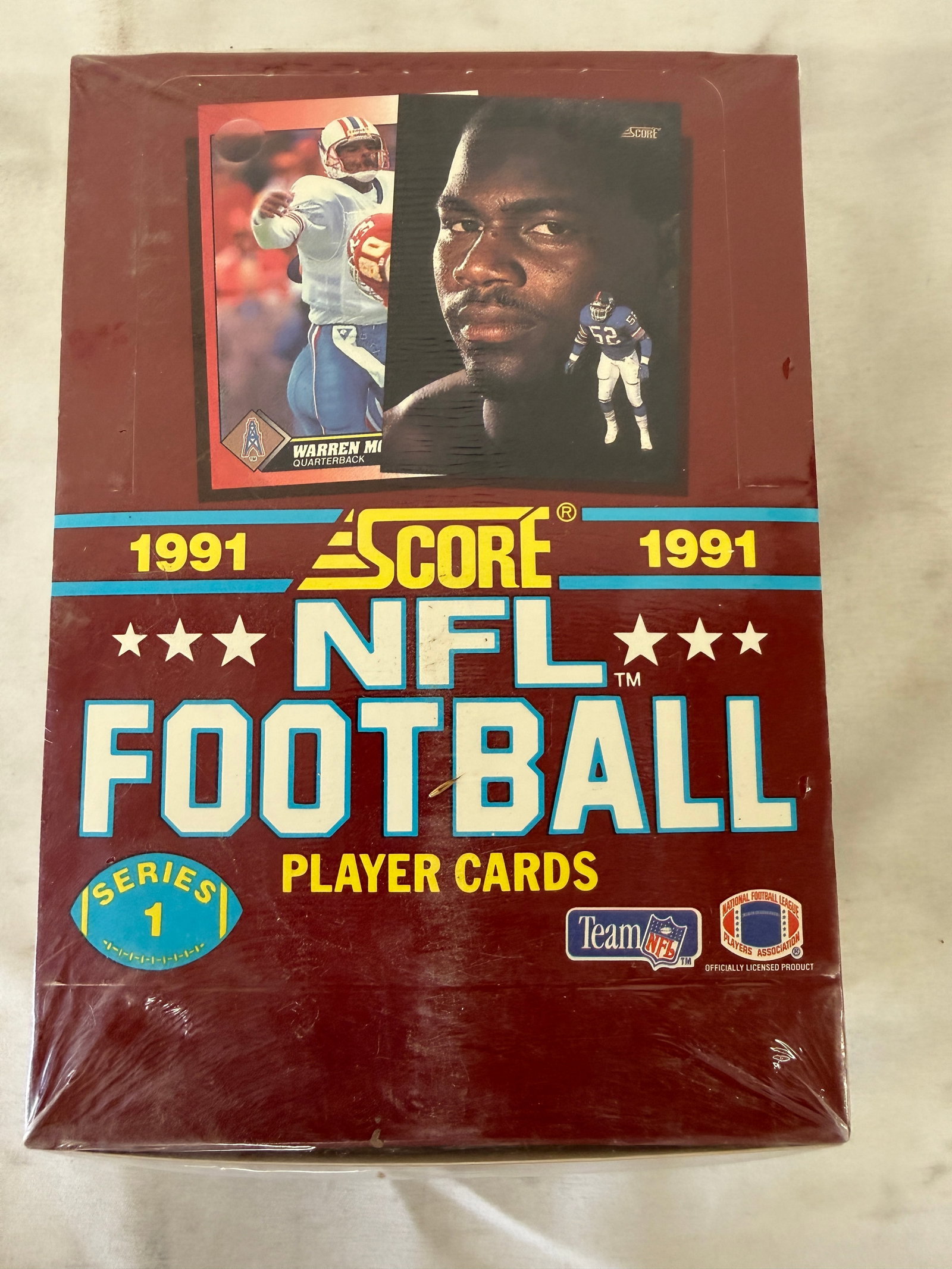 1991 Score NFL Football Series 1 Sealed Wax Box 16 Cards Per Pack: 1991 Score NFL Football Series 1 Sealed Wax Box 16 Cards Per Pack
