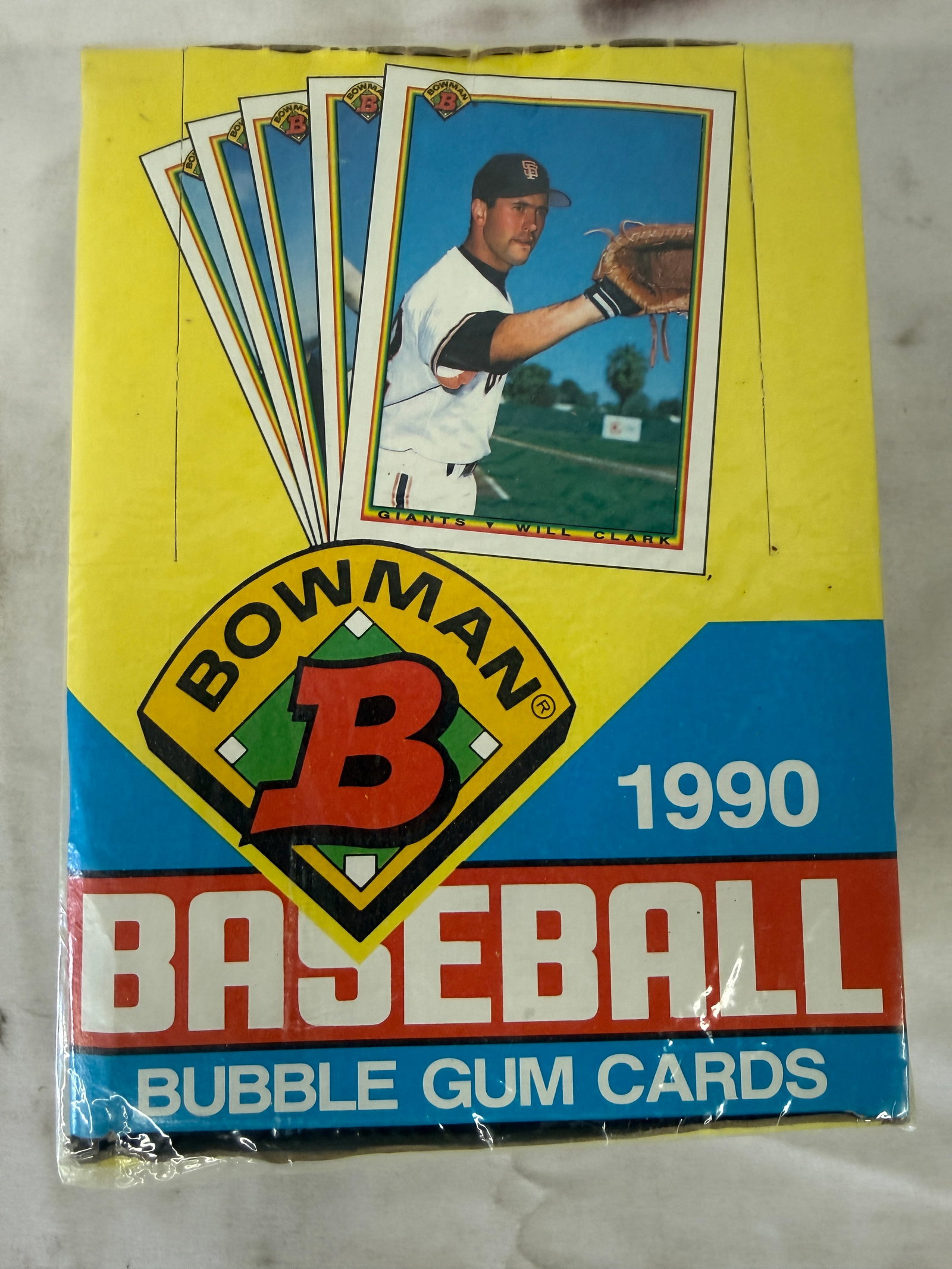 1990 Bowman Baseball Bubble Gum Cards Sealed Wax Box 36 Packs Will Clark: 1990 Bowman Baseball Bubble Gum Cards Sealed Wax Box 36 Packs Will Clark