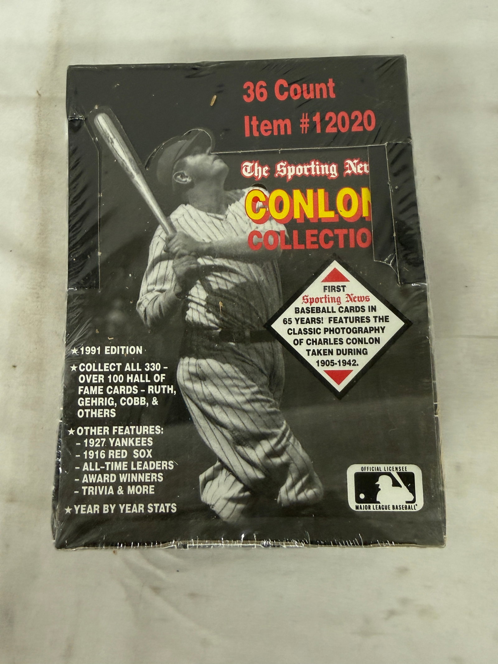 1991 Sporting News Conlon Collection Baseball Cards 36-Pack Box Megacards SEALED: 1991 Sporting News Conlon Collection Baseball Cards 36-Pack Box Megacards SEALED