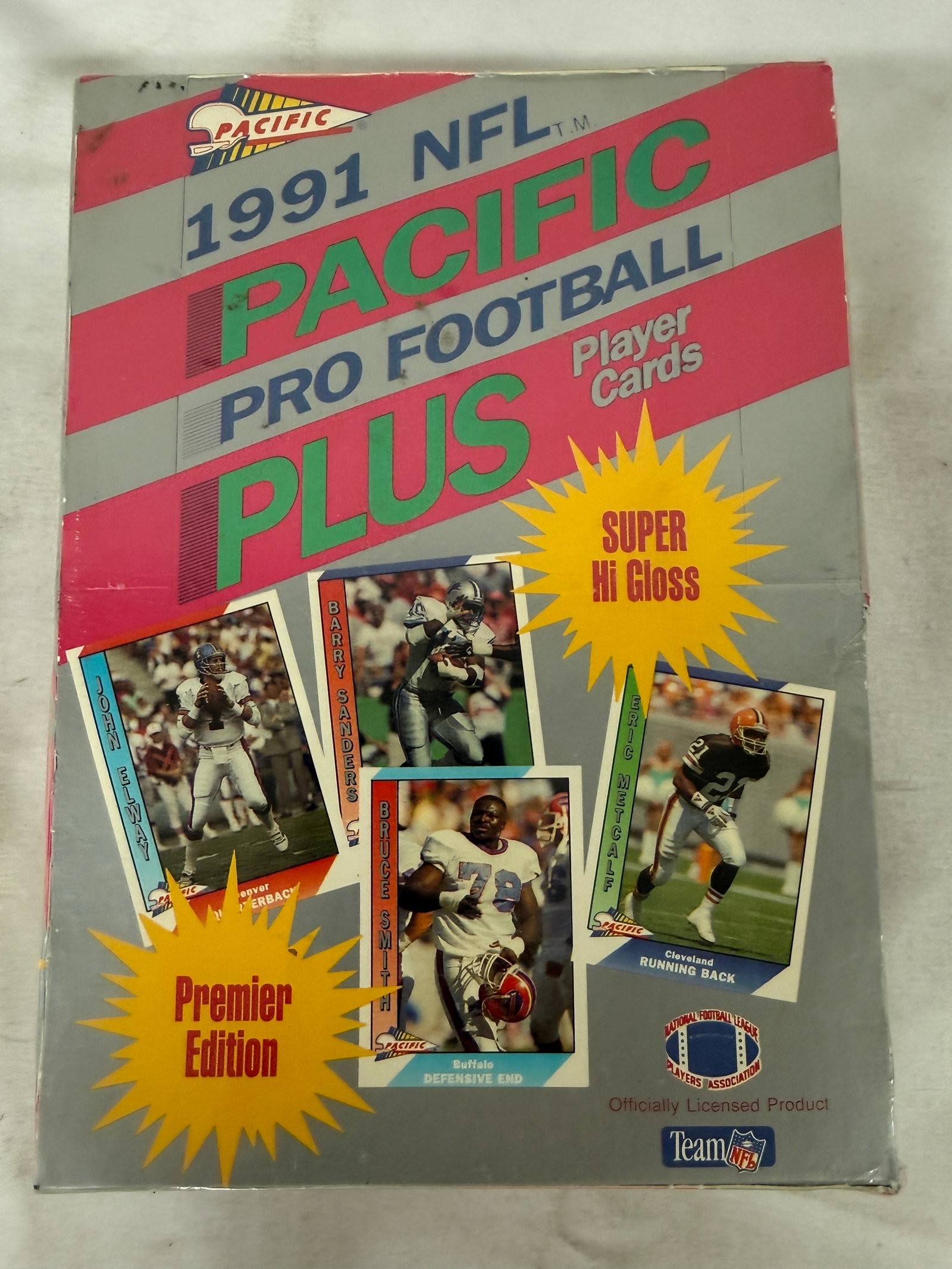 1991 NFL Pacific Pro Football Plus Player Cards Premier Edition Sealed Box: 1991 NFL Pacific Pro Football Plus Player Cards Premier Edition Sealed Box