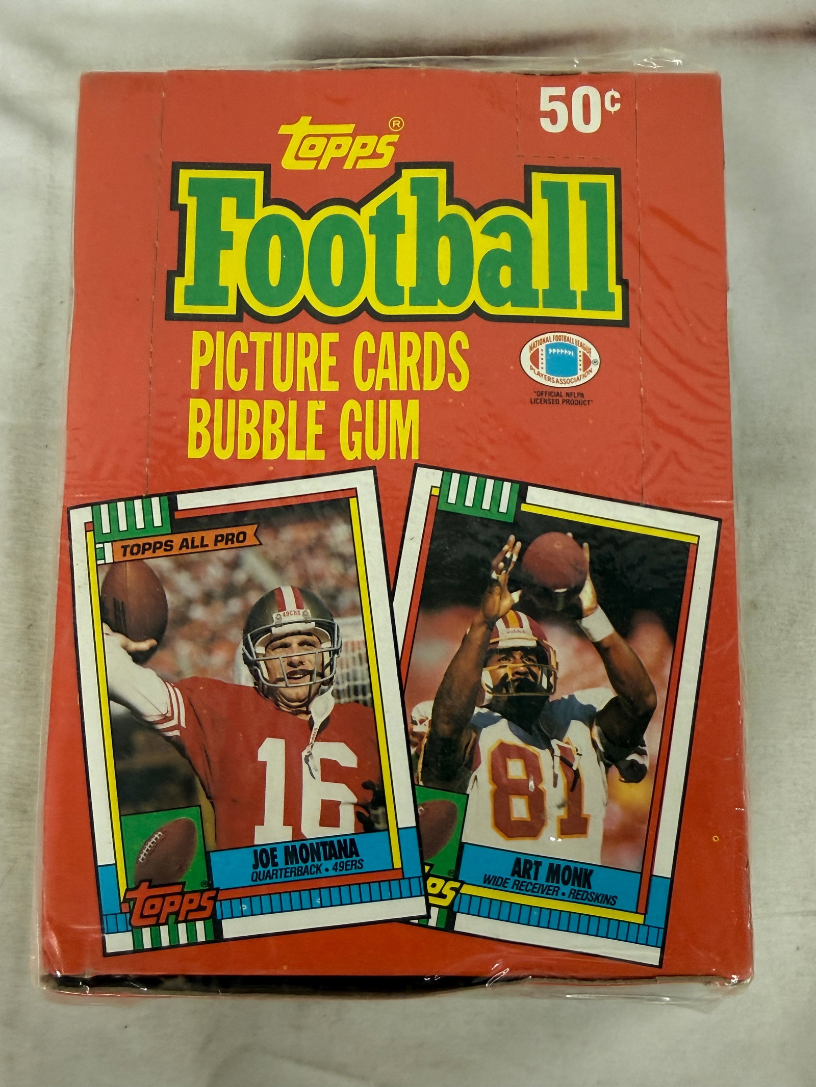 1990 Topps Football Wax Box 36 Packs Sealed Joe Montana Jeff George RC (1 of 3)
