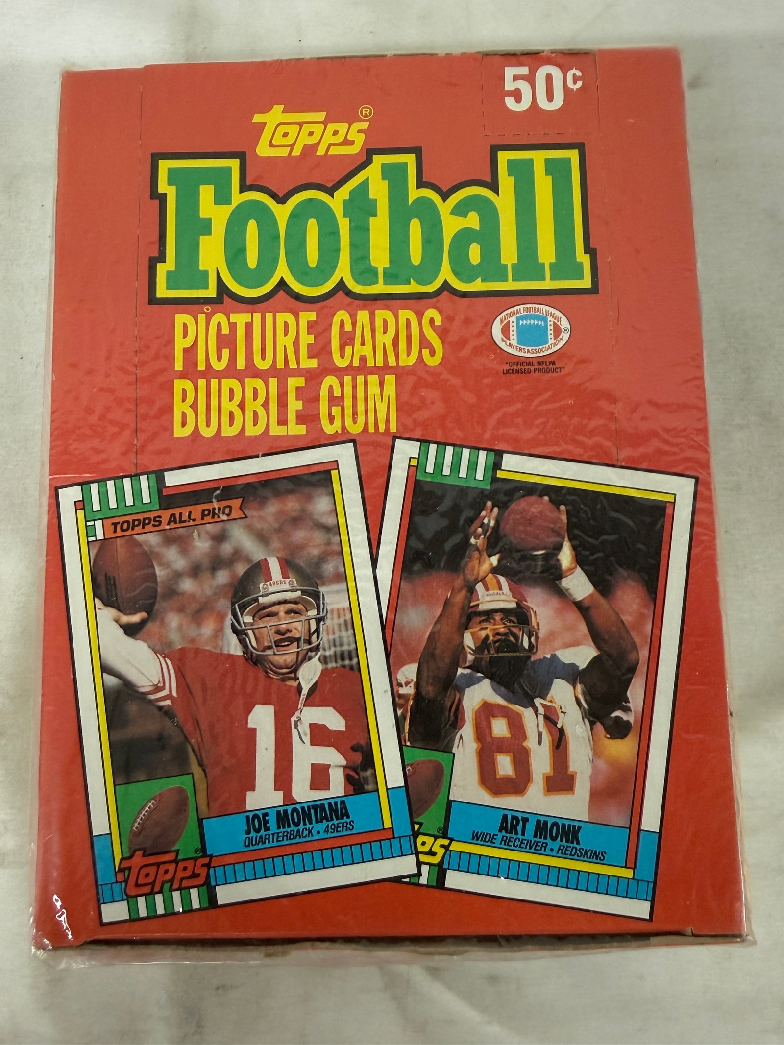 1990 Topps Football Picture Cards Bubble Gum Wax Box 36 Packs Sealed (1 of 3)