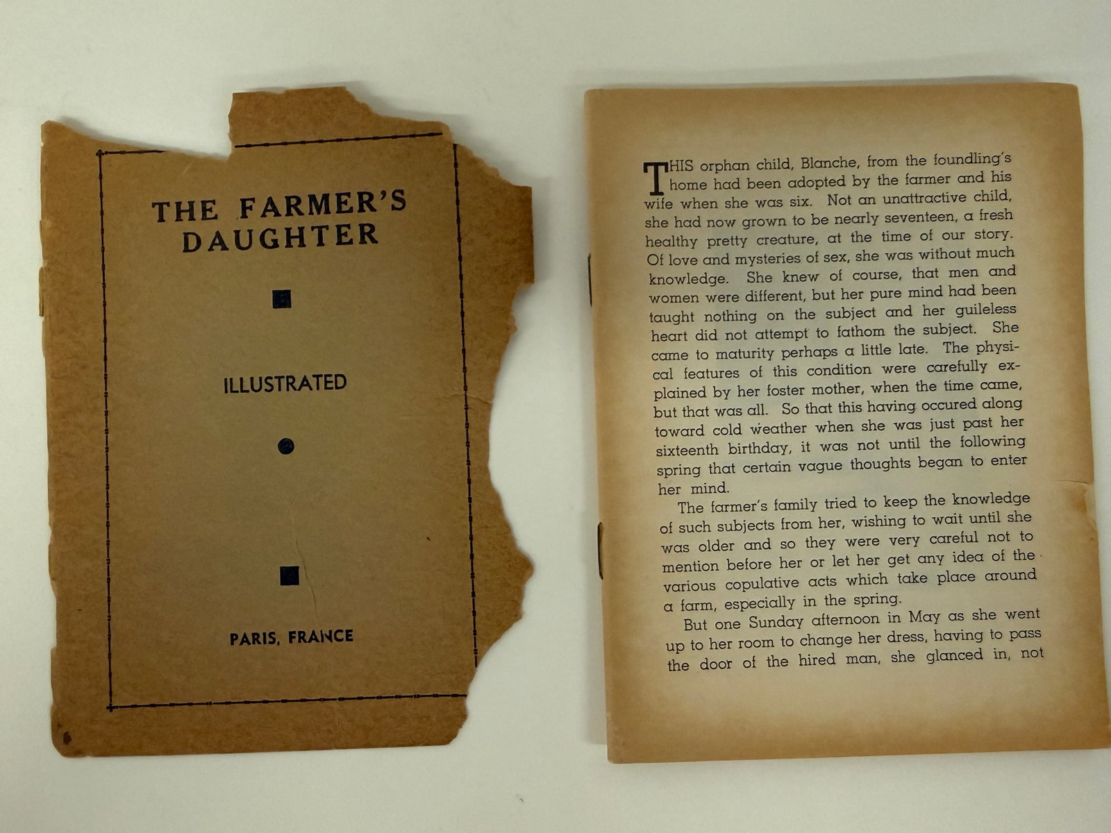 The Farmer's Daughter Illustrated Erotic Book Paris, France (1 of 3)