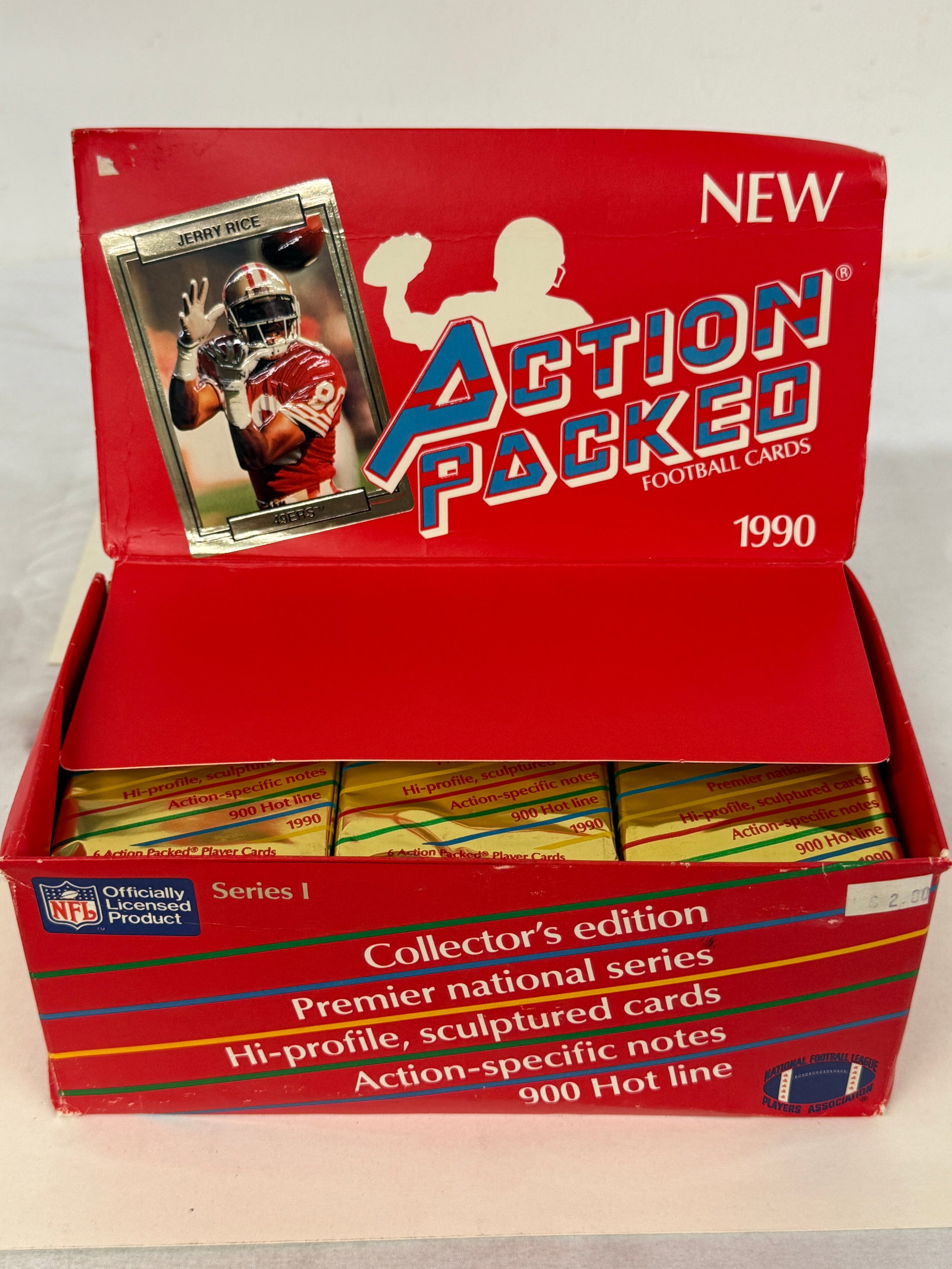 1990 Action Packed NFL Football Cards Series 1 Hobby Box Unopened Wax Packs (1 of 3)