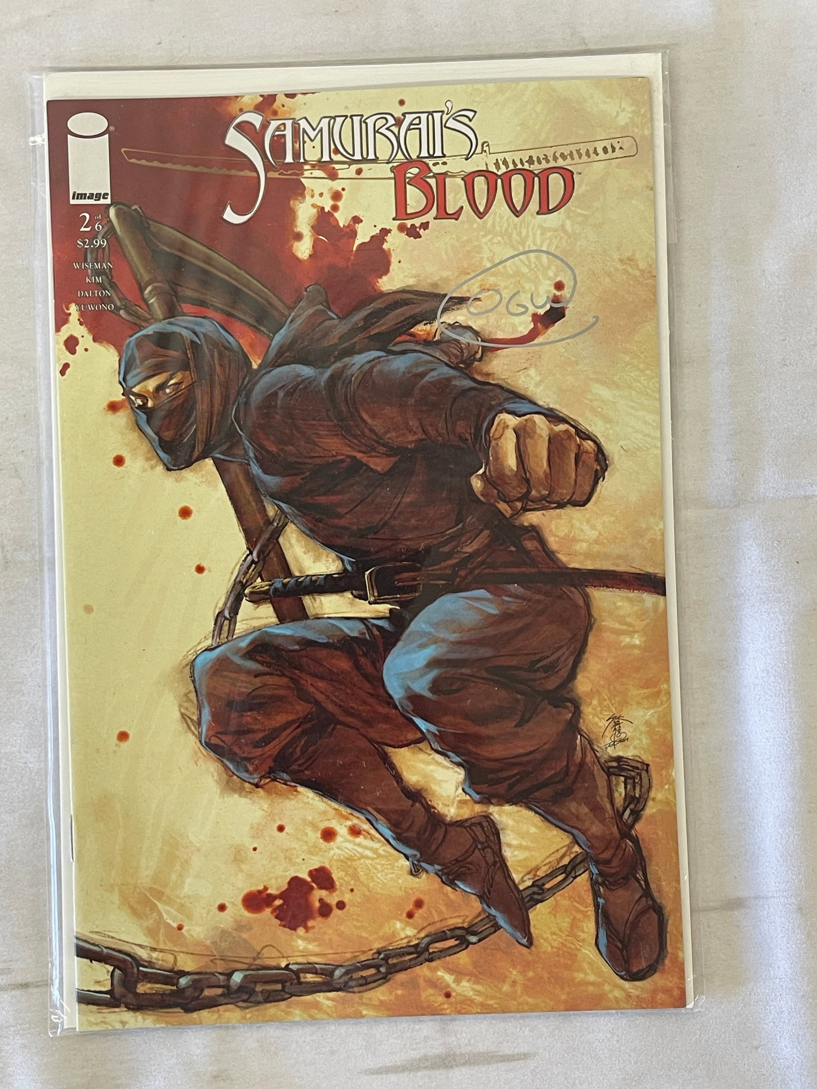 Samurai's Blood #2 of 6 Image Comics Signed Comic Book (1 of 3)