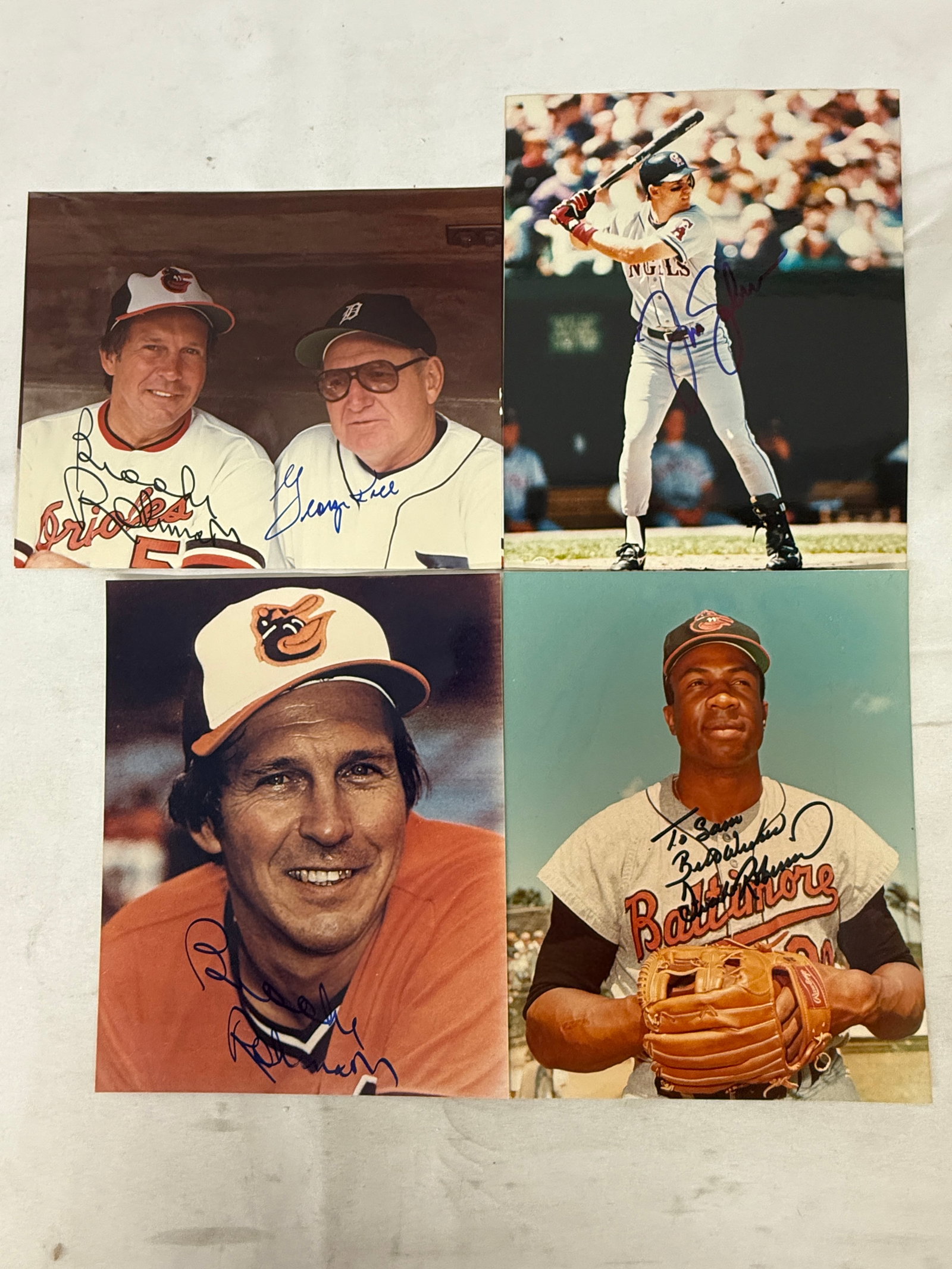 MLB Signed Photos: Brooks Robinson, Frank Robinson, George Kell, Tim Salmon (4) (1 of 7)