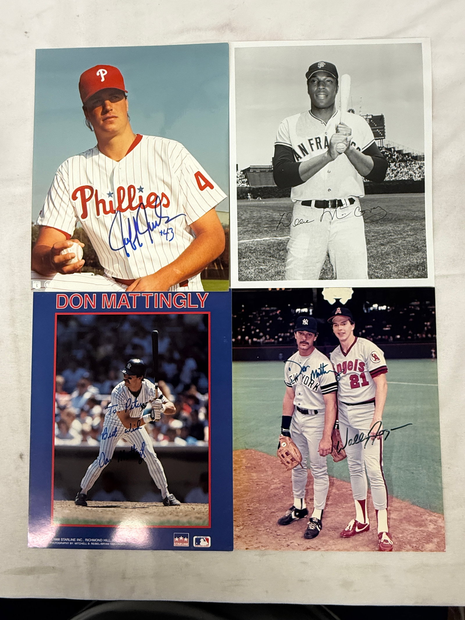 MLB Signed Photos Lot: Mattingly, McCovey, Joyner, Phillies #43 (4 Items) (1 of 7)
