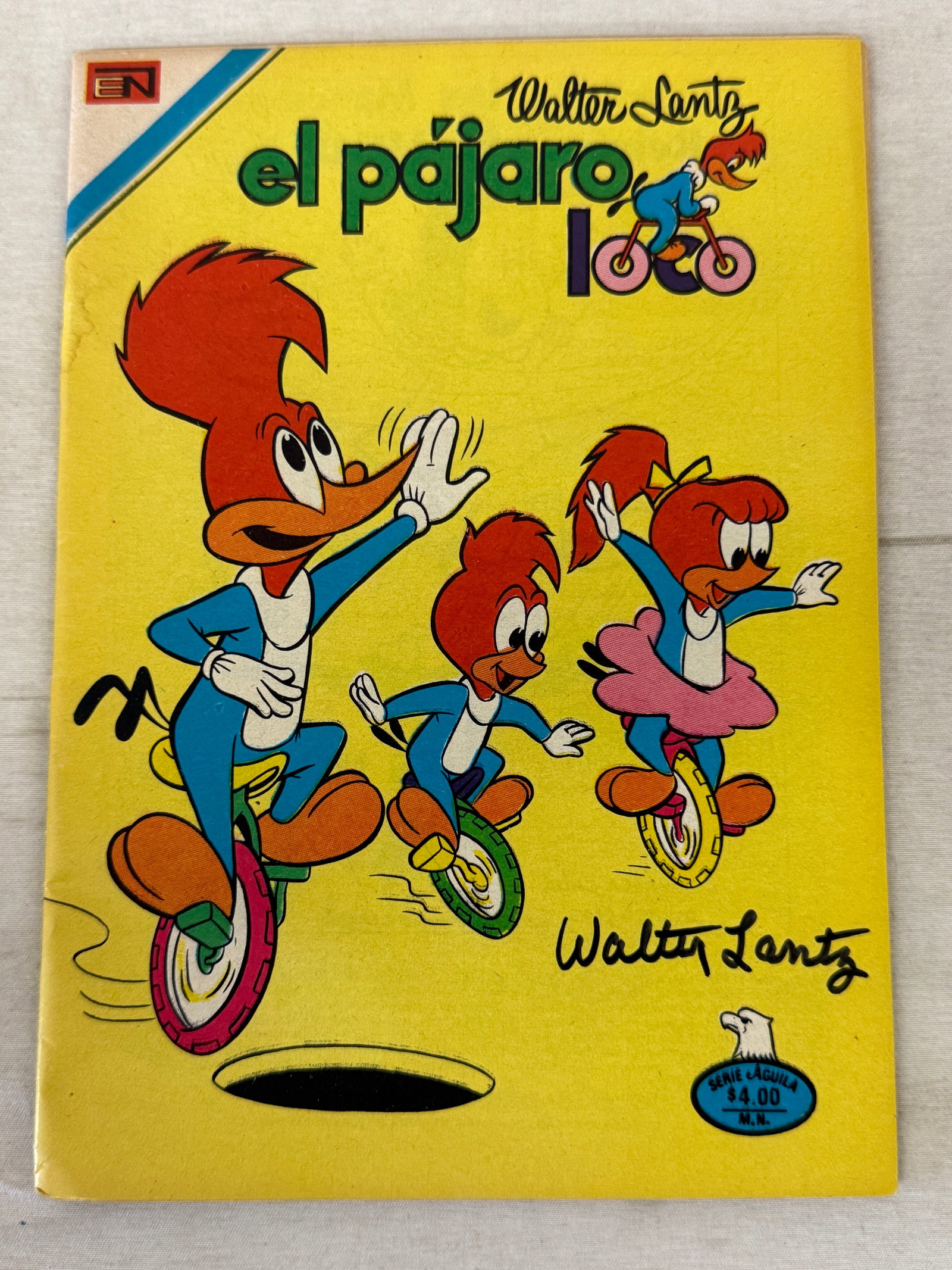 Walter Lantz El Pajaro Loco Woody Woodpecker Mexican Comic Book 1978 Signed (1 of 4)