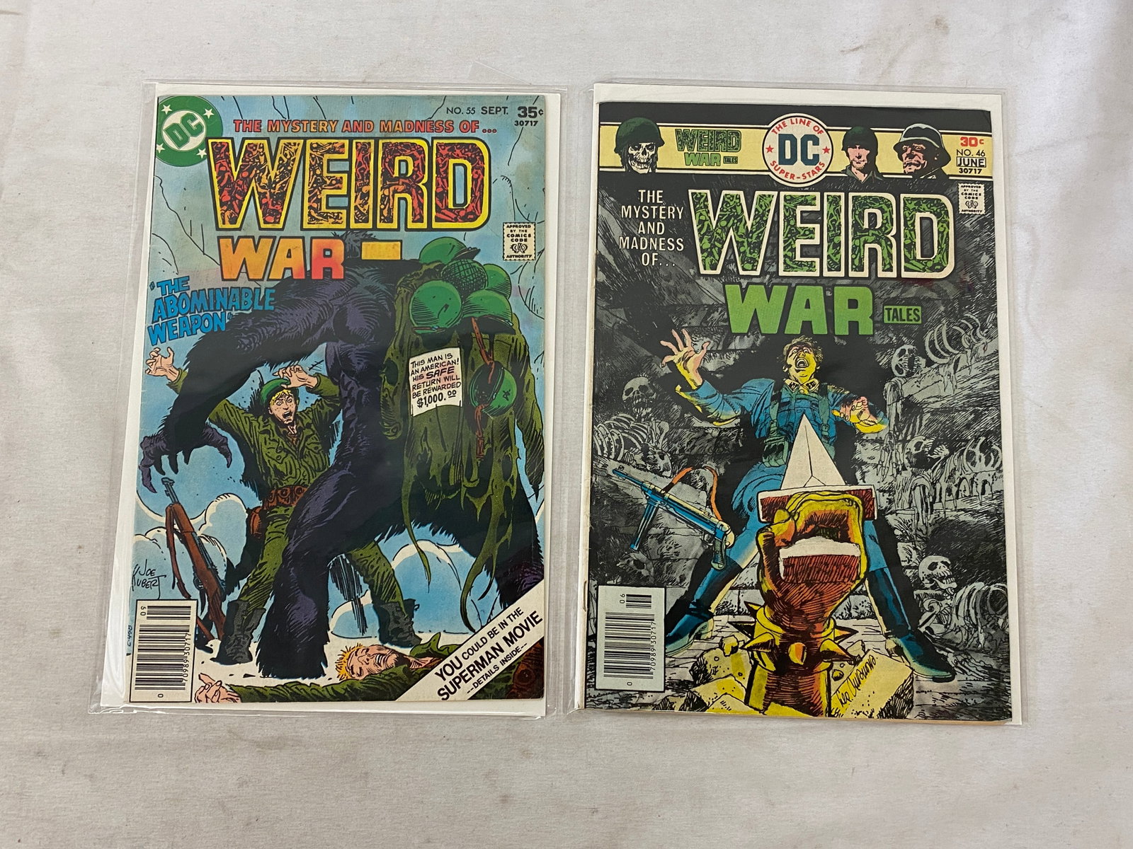 Weird War Tales DC Comics #44 & #47 Bronze Age Comic Books 1976 (1 of 3)