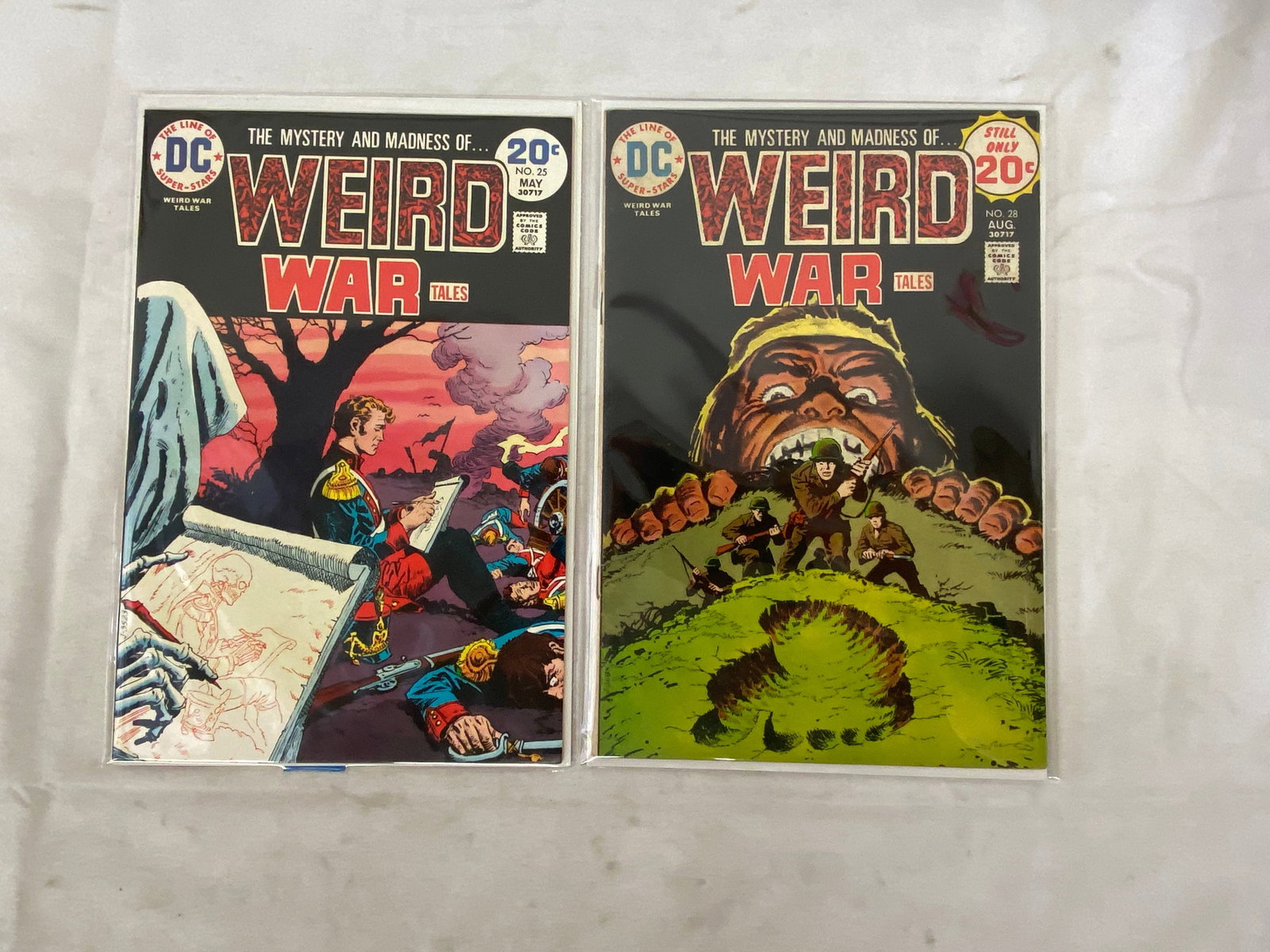DC Comics Weird War Tales #46 & #55 Bronze Age Comic Books Lot (1 of 3)