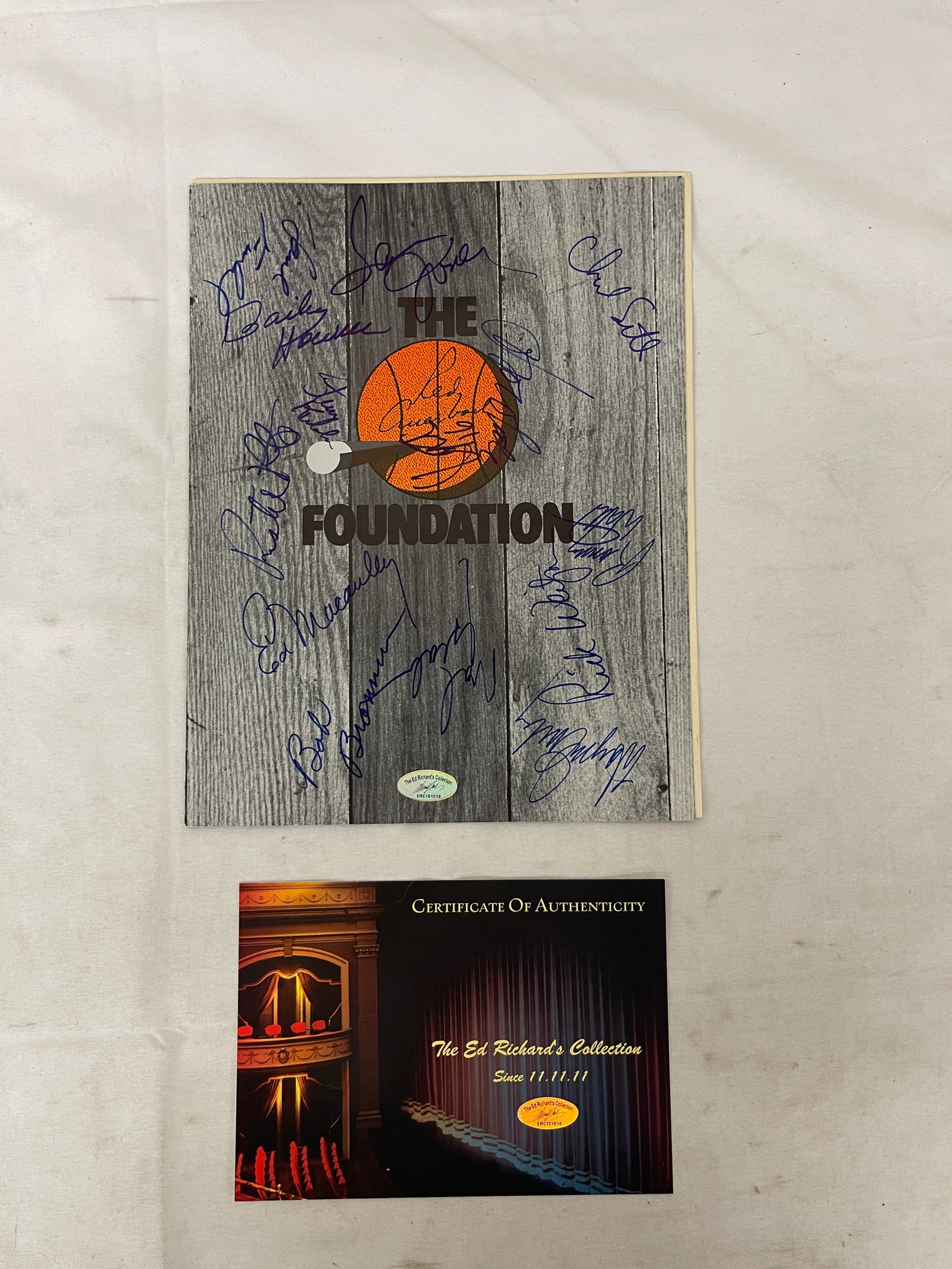 Boston Celtics Legends Multi-Signed Foundation Program w/ COA Ed Richards (1 of 9)