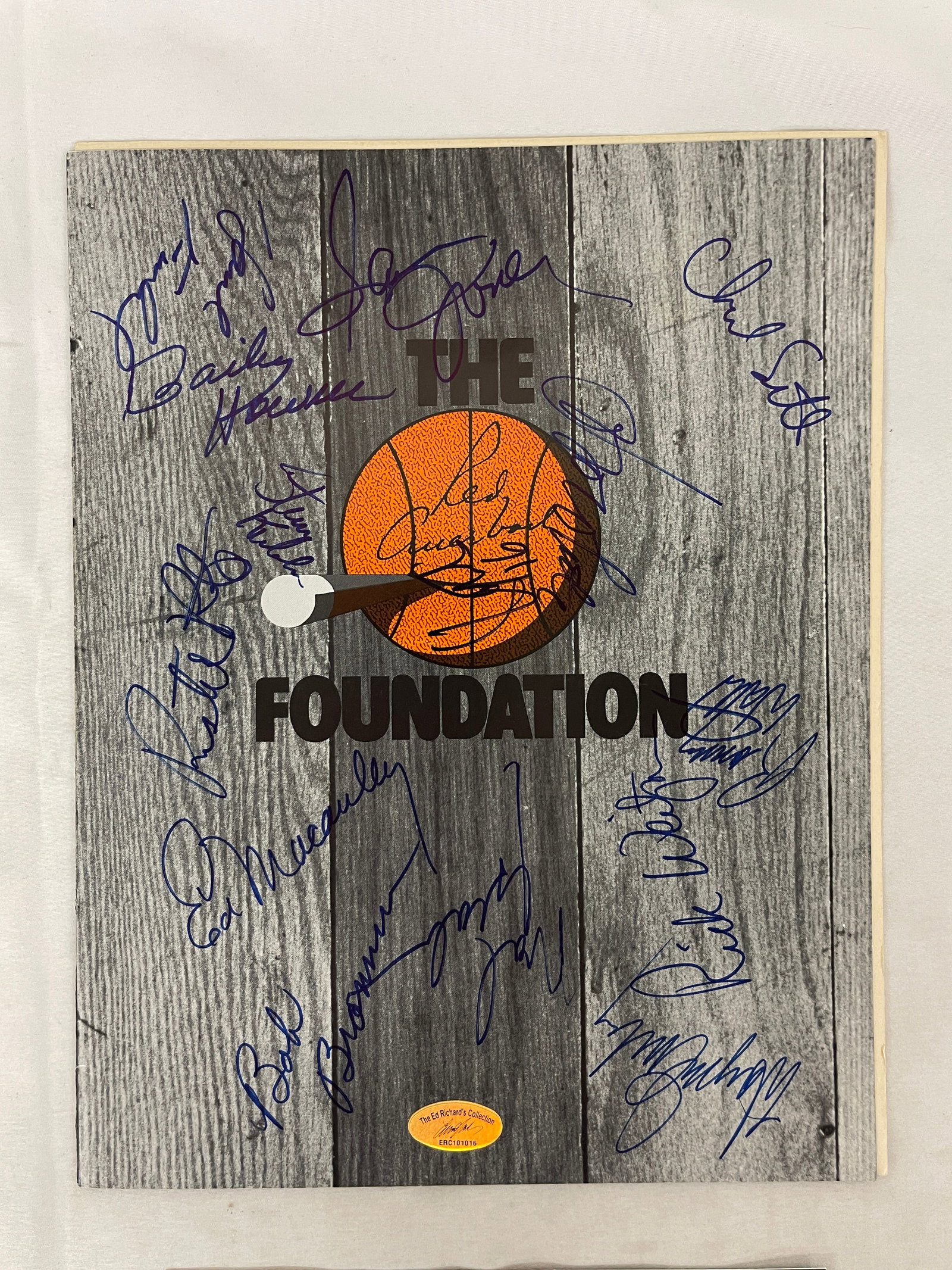 Boston Celtics Legends Multi-Signed Foundation Program w/ COA Ed Richards - 2