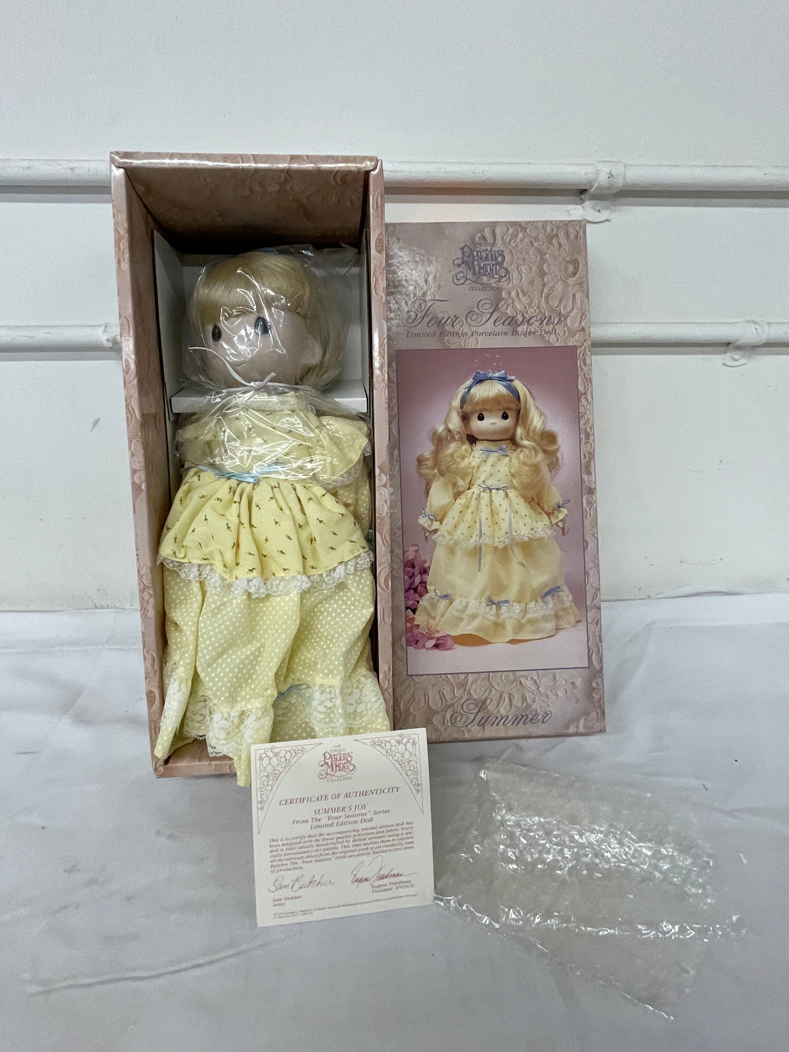 Precious Moments Four Seasons 'Summer's Joy' Limited Edition Porcelain Bisque Doll: Precious Moments Four Seasons 'Summer's Joy' Limited Edition Porcelain Bisque Doll