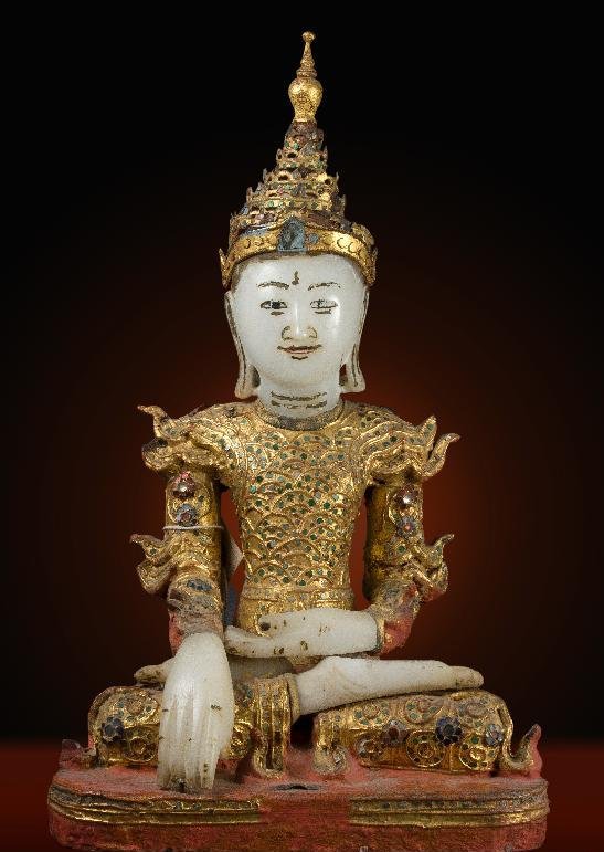 ANTIQUE CHINESE BURMA BUDDHA 19TH CENTURY: ANTIQUE CHINESE BURMA BUDDHA 19TH CENTURY
