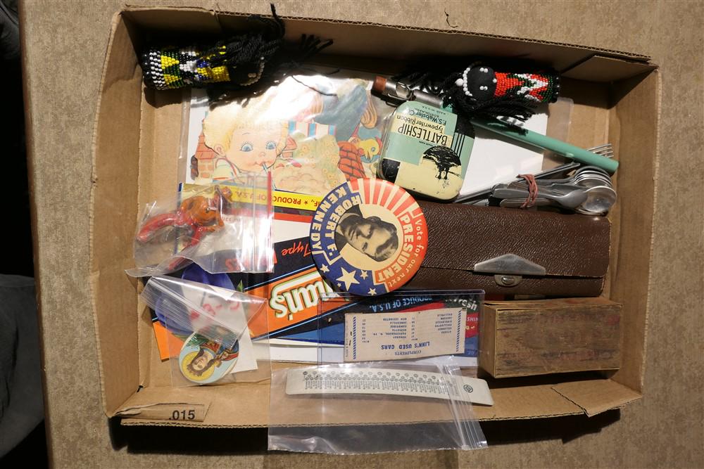 Box Vintage Smalls Inc. Robert F Kennedy Political: Bid with us in person 11/24 in Lancaster, Ohio or we will drop at our shipper for a $3 fee.