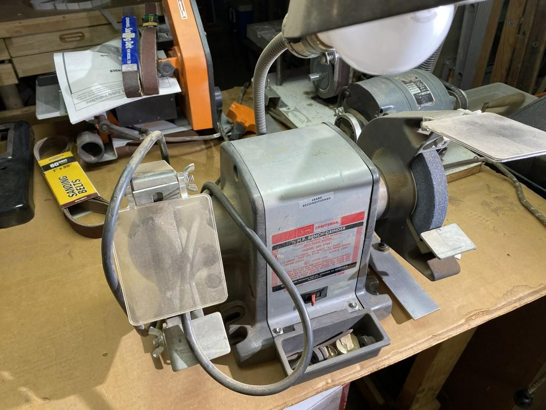 Craftsman 1/3 hp Bench Grinder: In good shape. Shipping not available, you must pick up during the pick up times.