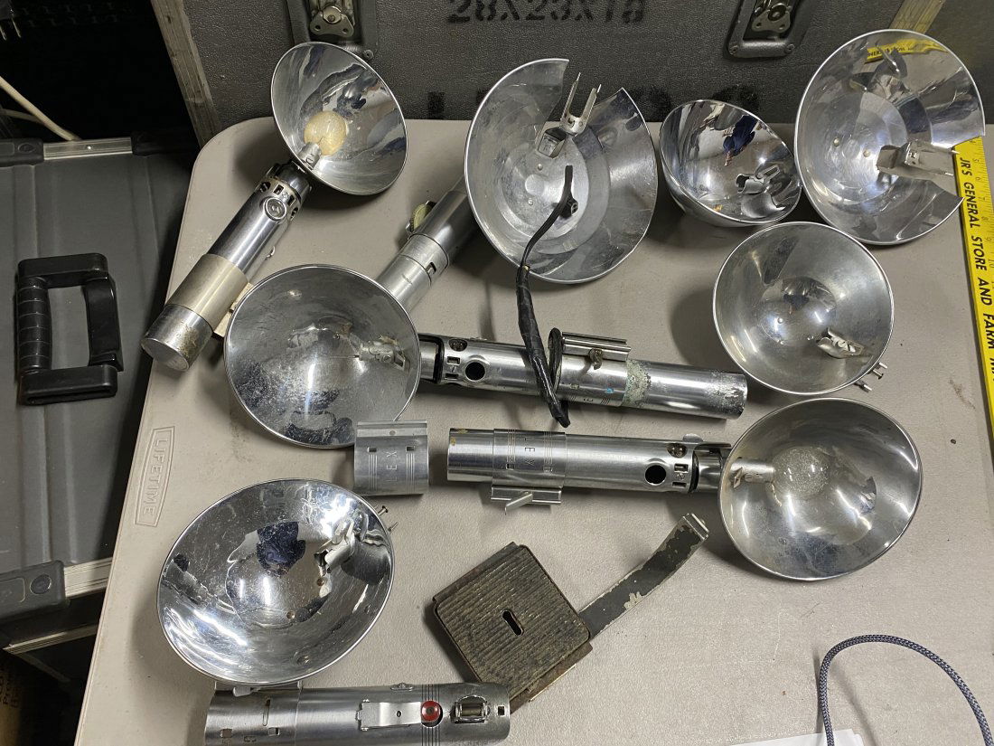 Group lot of Vintage Graflex Camera Flashes: Free pickup or we'll drop at the shipper for $3.