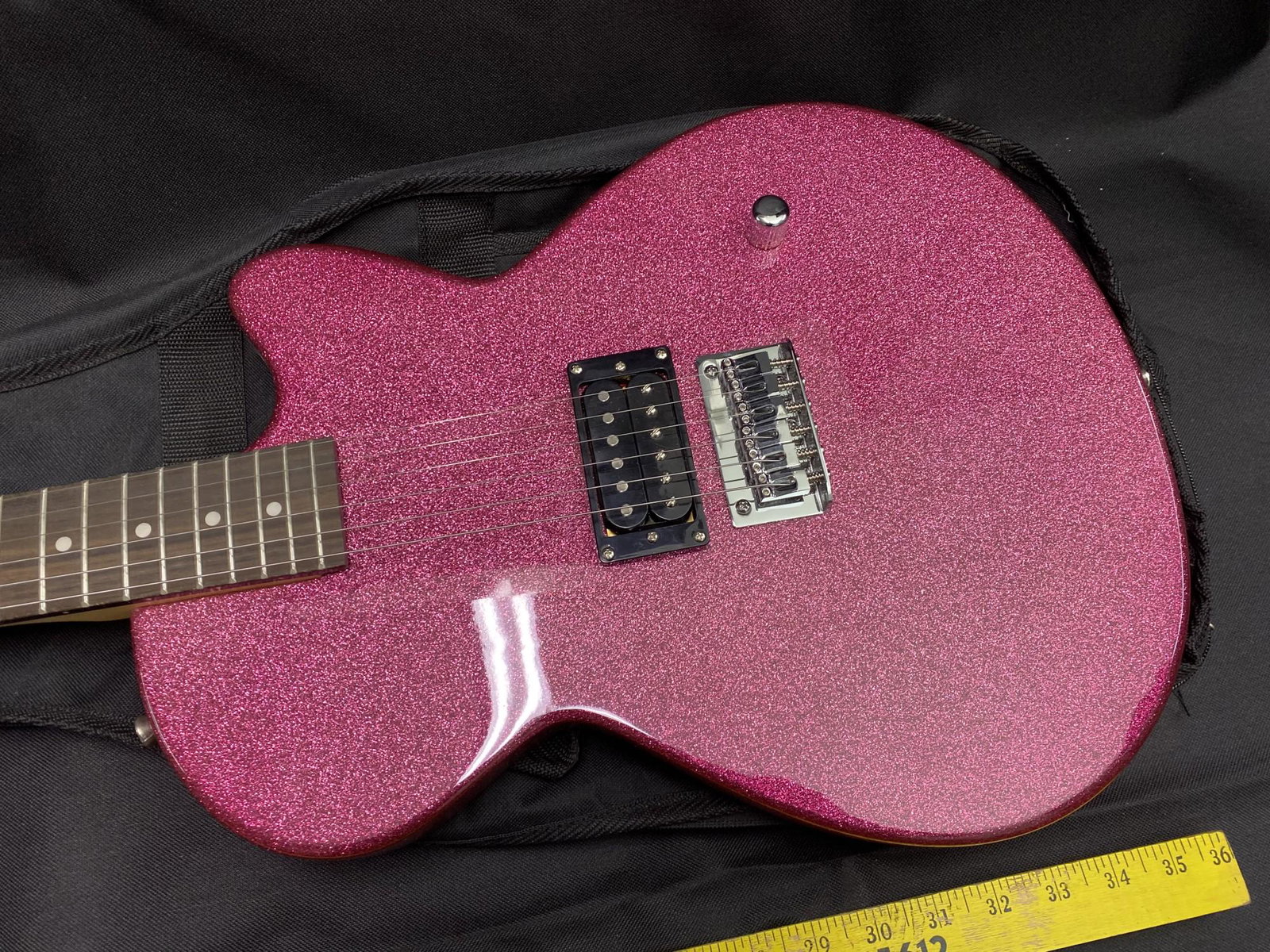 Vintage Pink Sparkle Guitar (1 of 9)