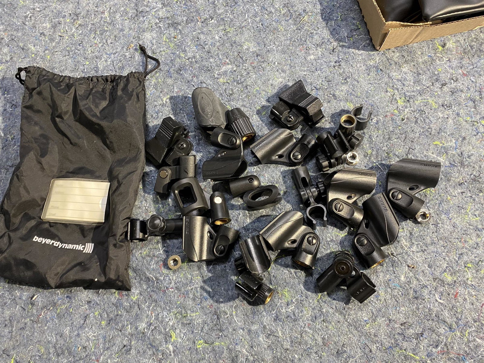 Group lot of Shure and other microphone mounts (1 of 9)