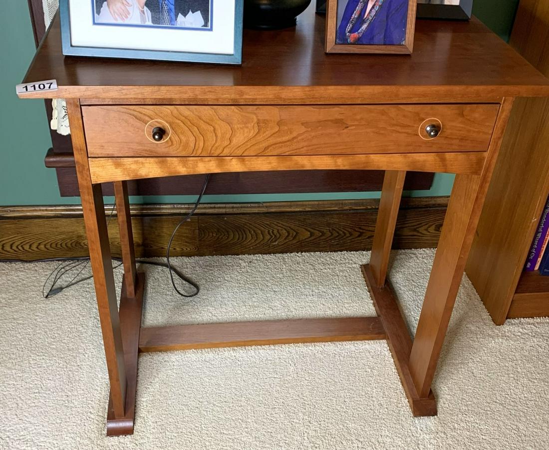 Wooden Stickley Furniture Side Table: Nicely inlaid. 31" wide x 30" high. Shipping not available. You (or your representative) must pickup during the pickup windows of Wednesday Dec. 16 from 11 am to 4 pm or Saturday Dec. 19 from 10 am to