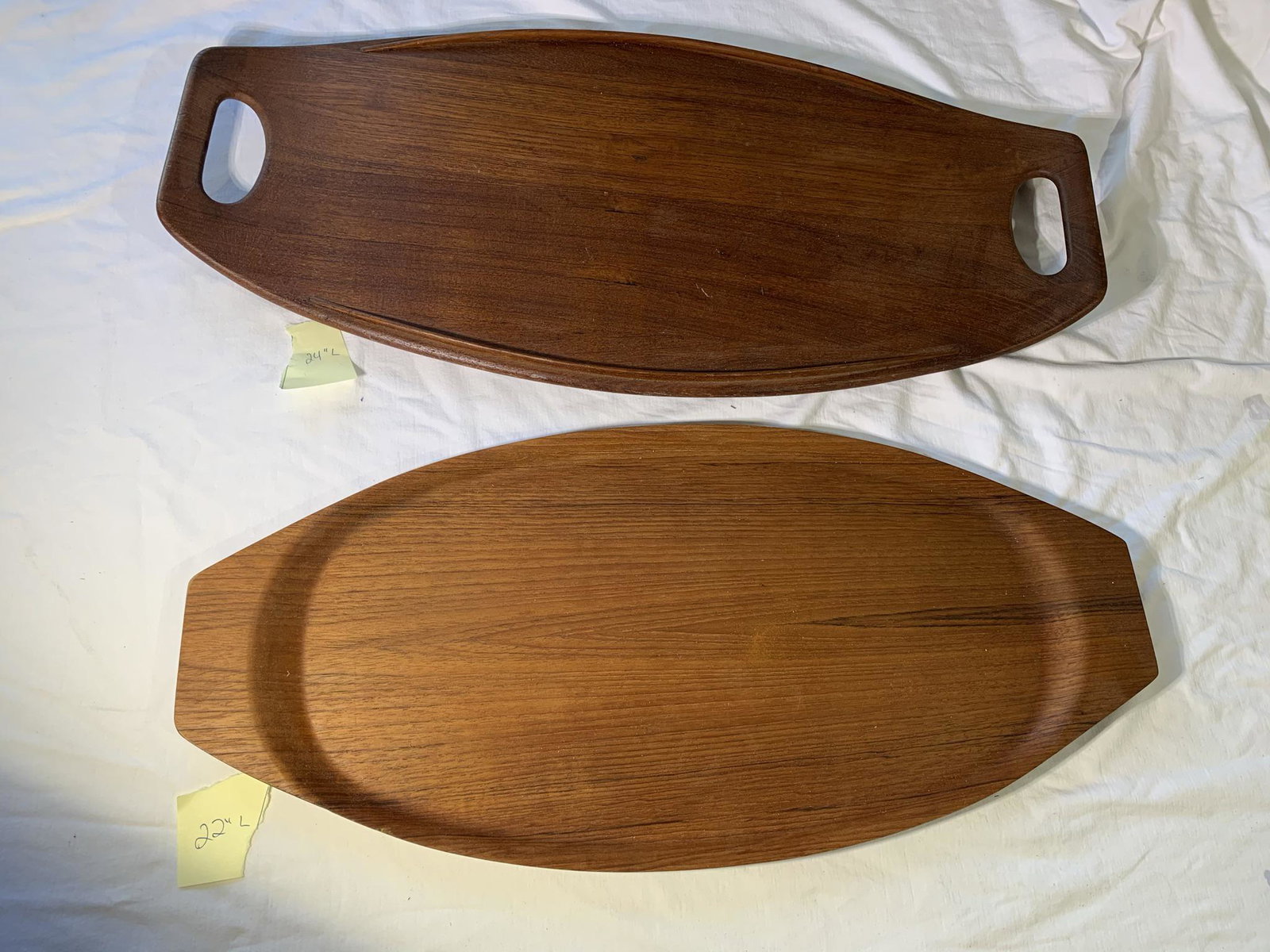 Kalmar & Staved Teak Trays: Free pickup or we'll drop at our shipper for a $3 fee.