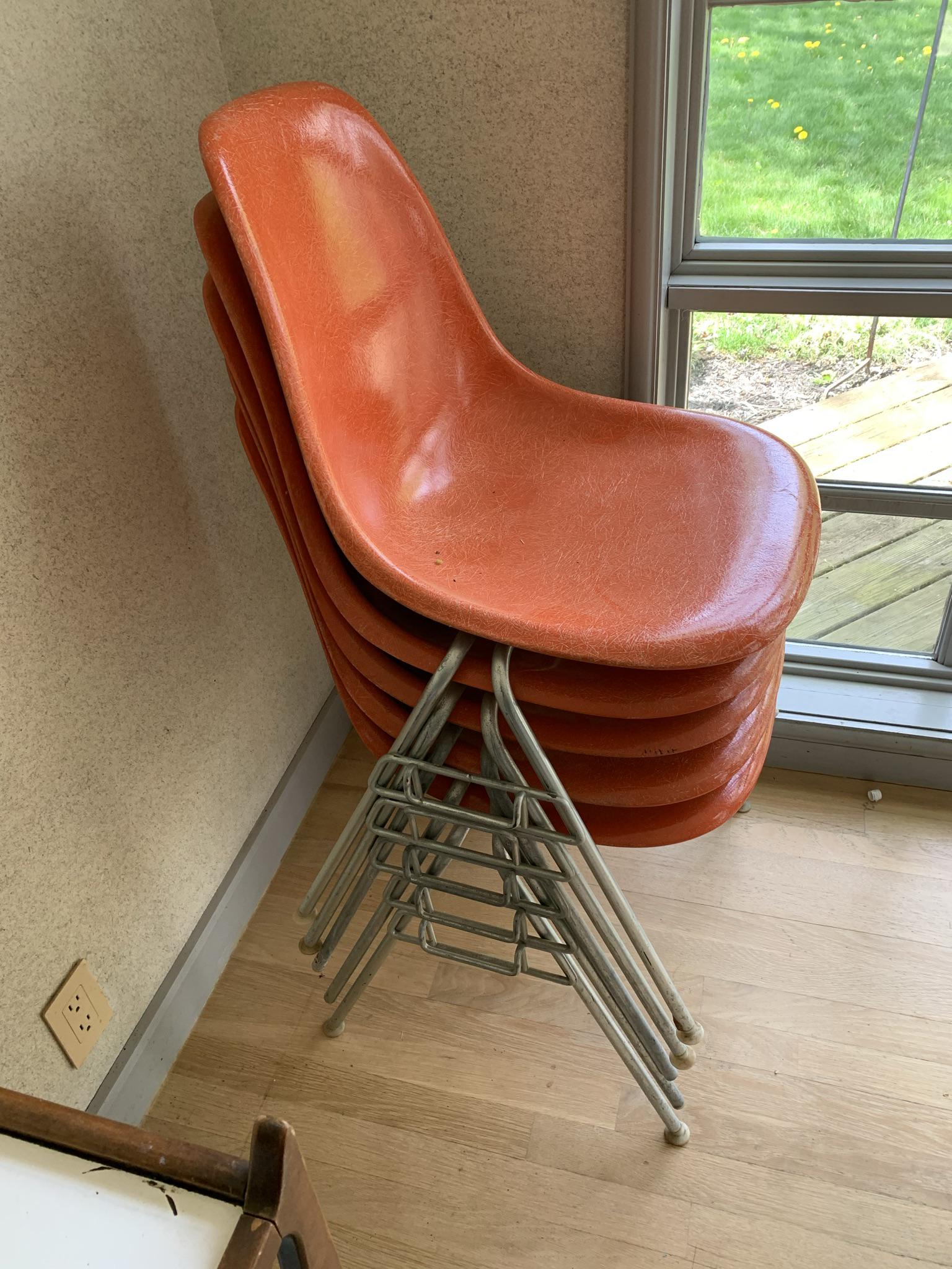5 Herman Miller Mid-century Modern Shell Chairs (1 of 3)