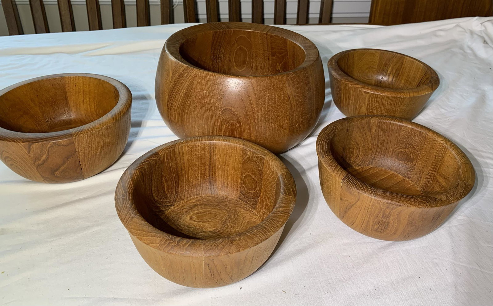 Dansk Teak Salad Bowl and Serving Bowl Set: Free pickup or we'll drop at our shipper for a $3 fee.