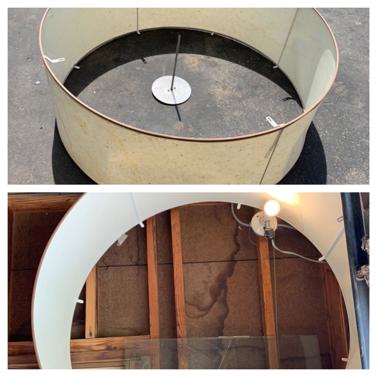 2 Large Mid Century Style Light Shades (1 of 6)