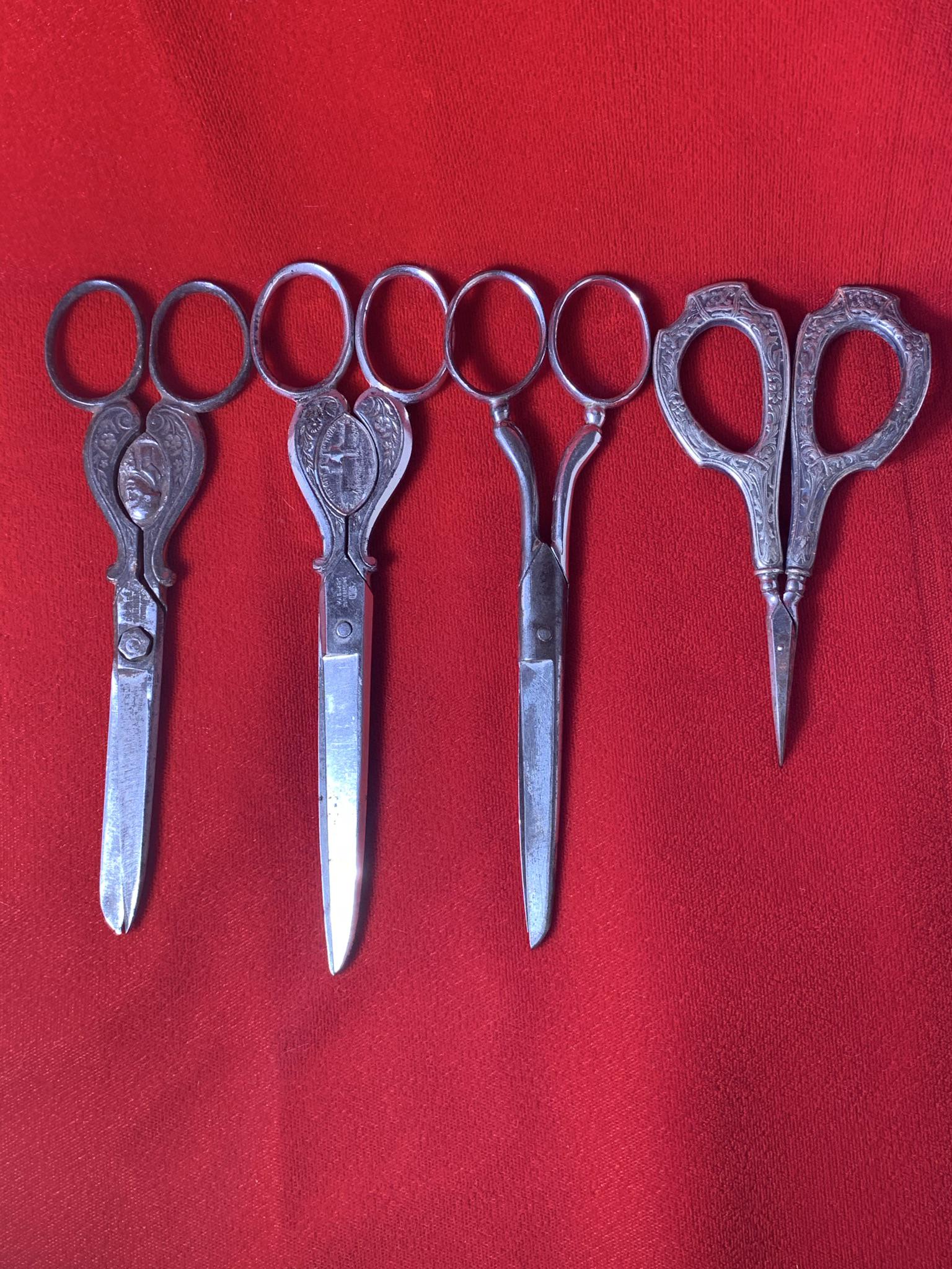4 Pairs of Ornate Scissors. See Photos For Extra: Free pickup or we will drop at the shipper for a $3 fee.