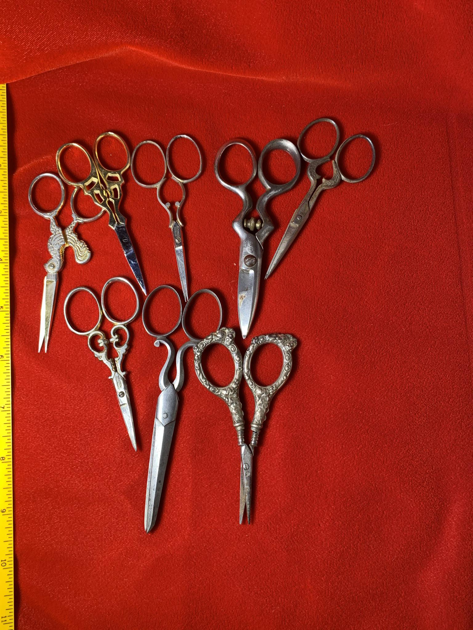 8 Pairs of Ornate Scissors. See Photos For Extra: Free pickup or we will drop at the shipper for a $3 fee.