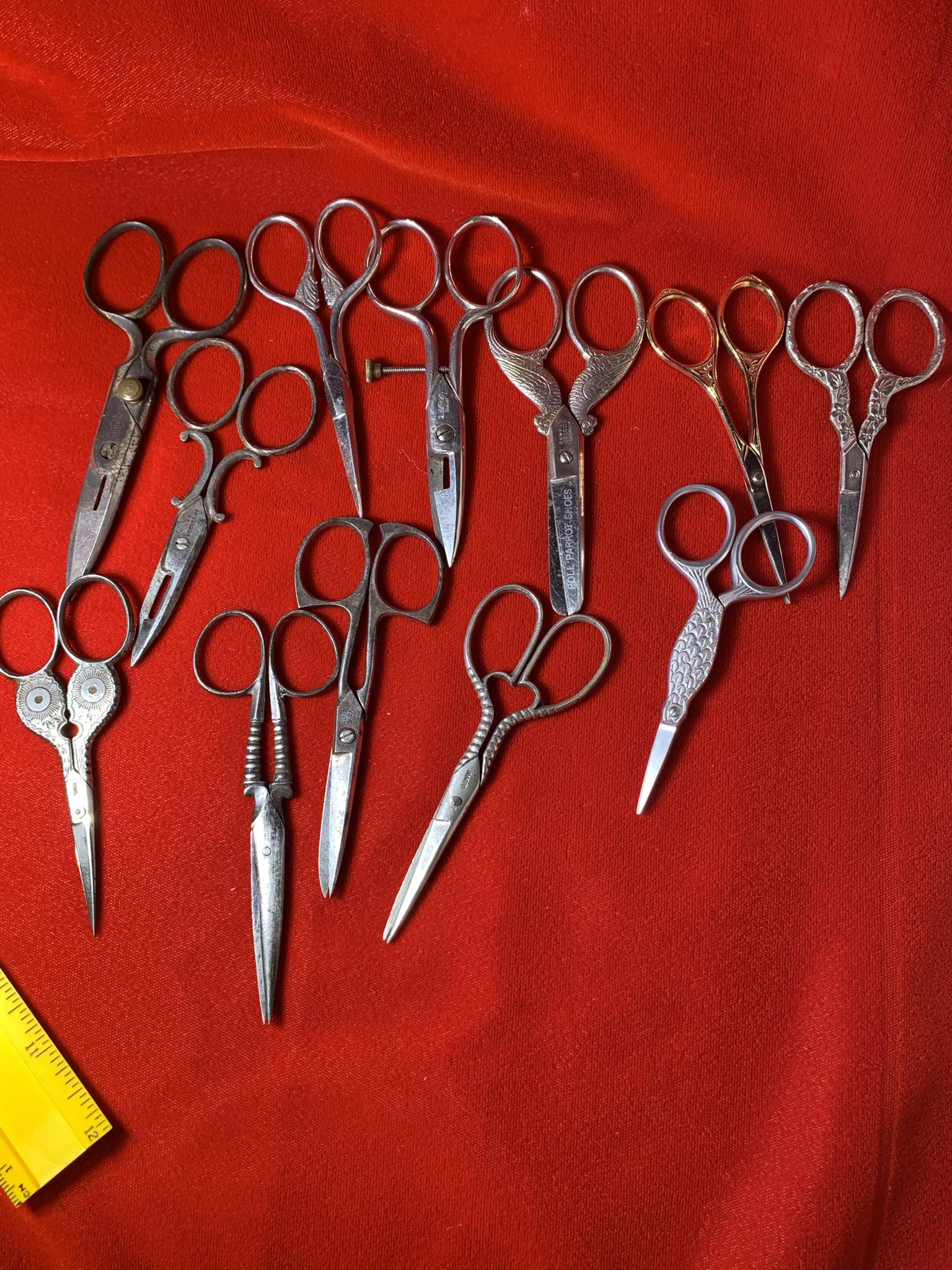 12 Pairs of Ornate Scissors. See Photos For Extra: Free pickup or we will drop at the shipper for a $3 fee.