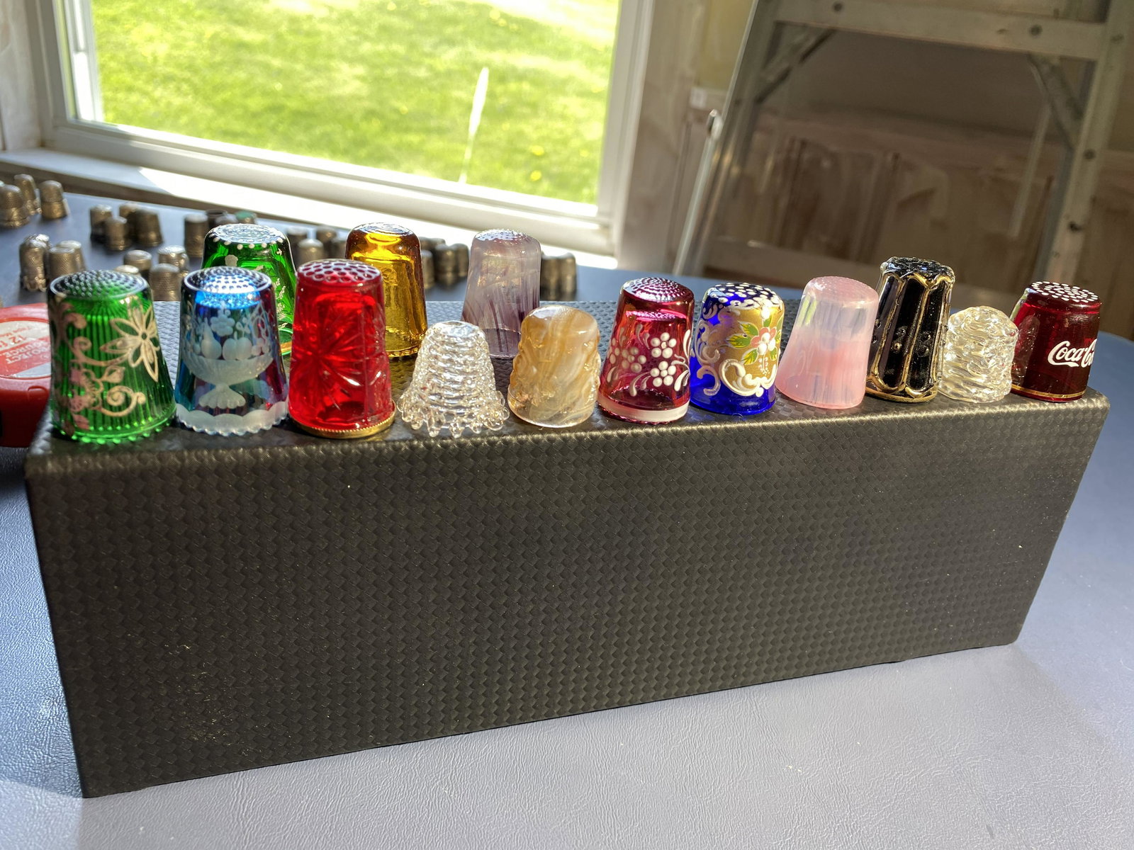 Group of 14 antique to vintage glass thimbles (1 of 6)