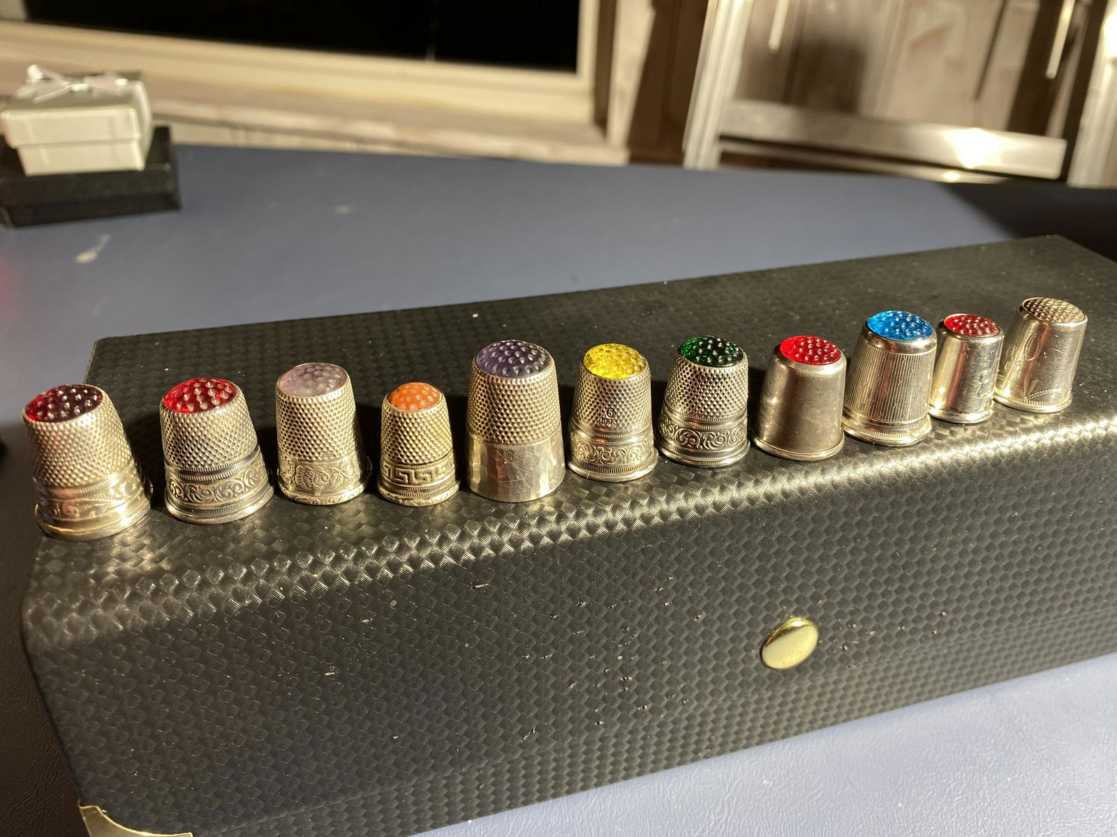 Group lot of 11 antique sterling silver and glass (1 of 6)