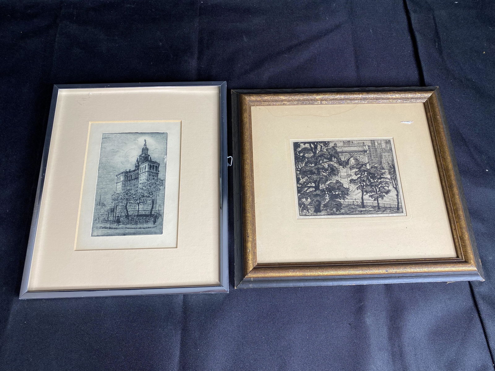2 Antique Etchings by Luigi Lucioni and Leon Dolice.: 2 Antique Etchings by Luigi Lucioni and Leon Dolice. Free pickup or we'll drop at our shipper for a $3 fee