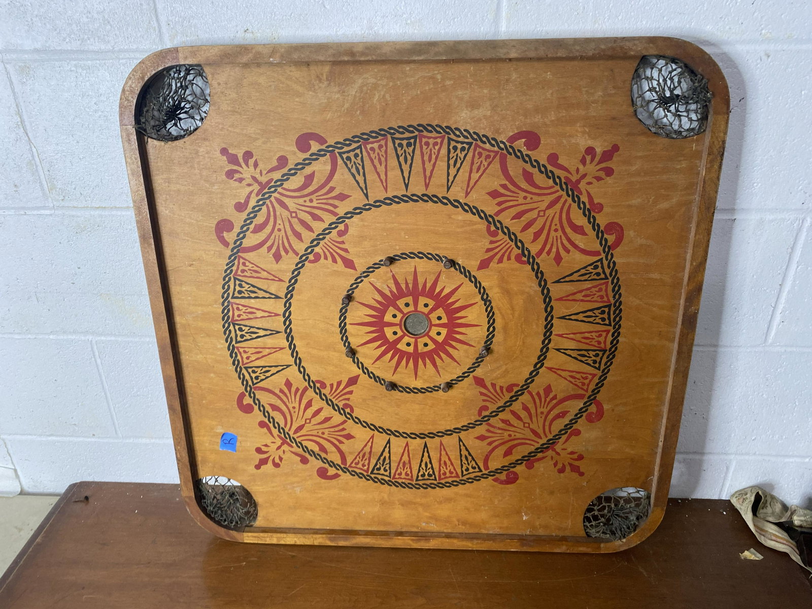 Vintage Carrom game Board.: Vintage Carrom game Board. 29" x 29" Shipping not available, you must pickup during the pickup window of Noon to 4 pm.